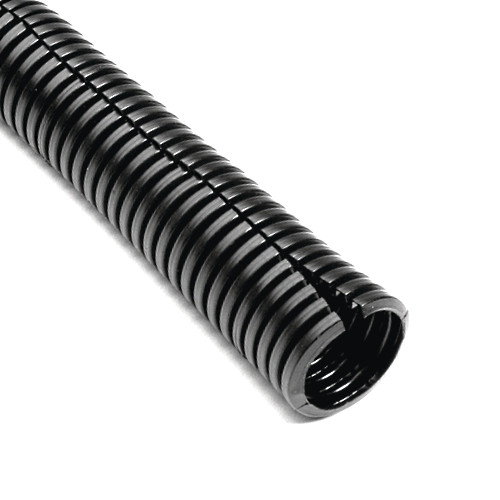 3/4" Wire Loom, Black 85°C Polyethylene Split Sleeving, 5 ft Length