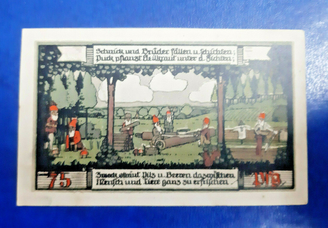 BALLENSTEDT NOTGELD 75 PFENNIG 1921 EMERGENCY MONEY GERMANY BANKNOTE (15600)