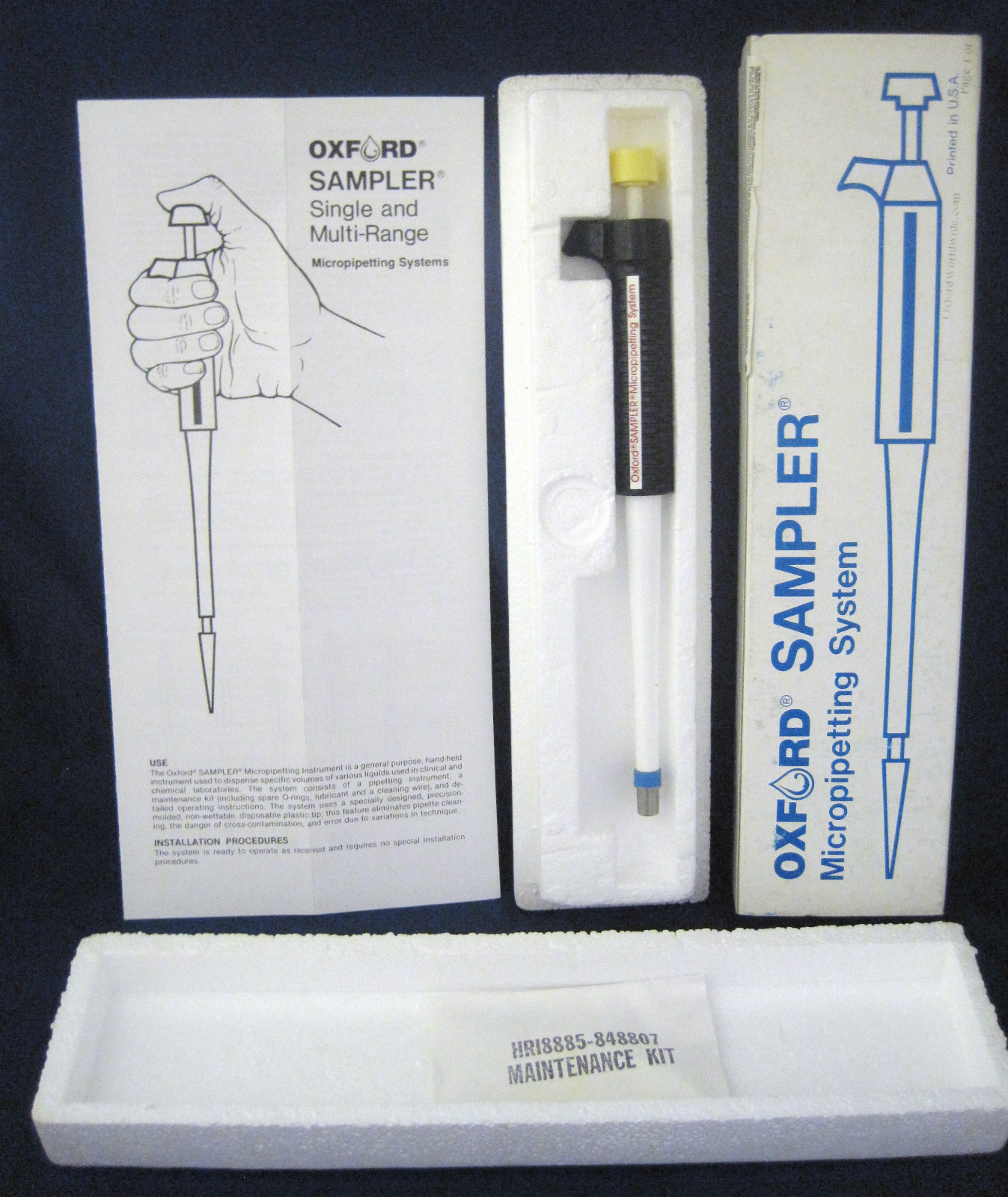 NEW 500uL Fixed Volume Micro Pipette Oxford Series 8000 Precision Sampler Pipet