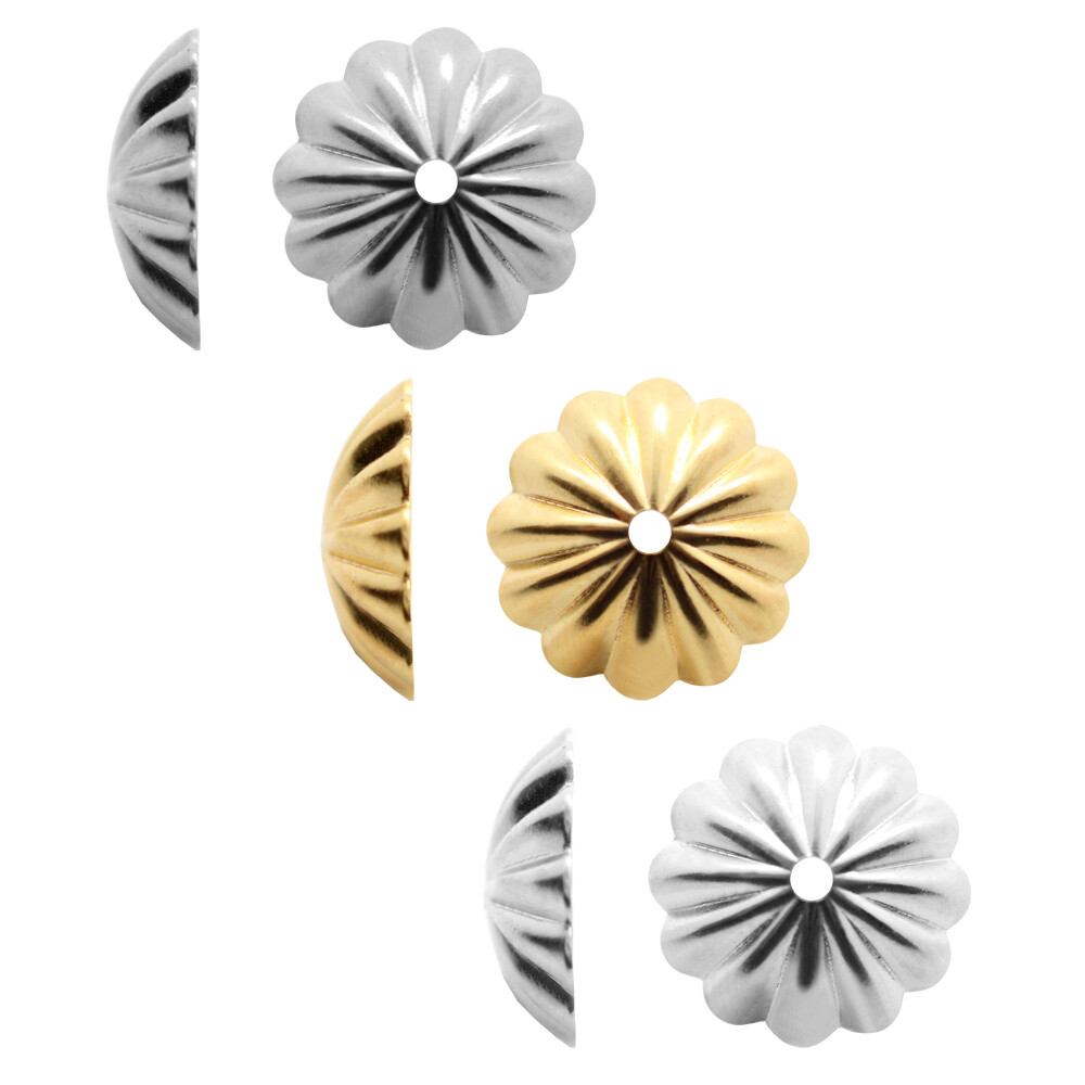 Brass Metal Bead Caps Jewelry Making Findings 10mm Size