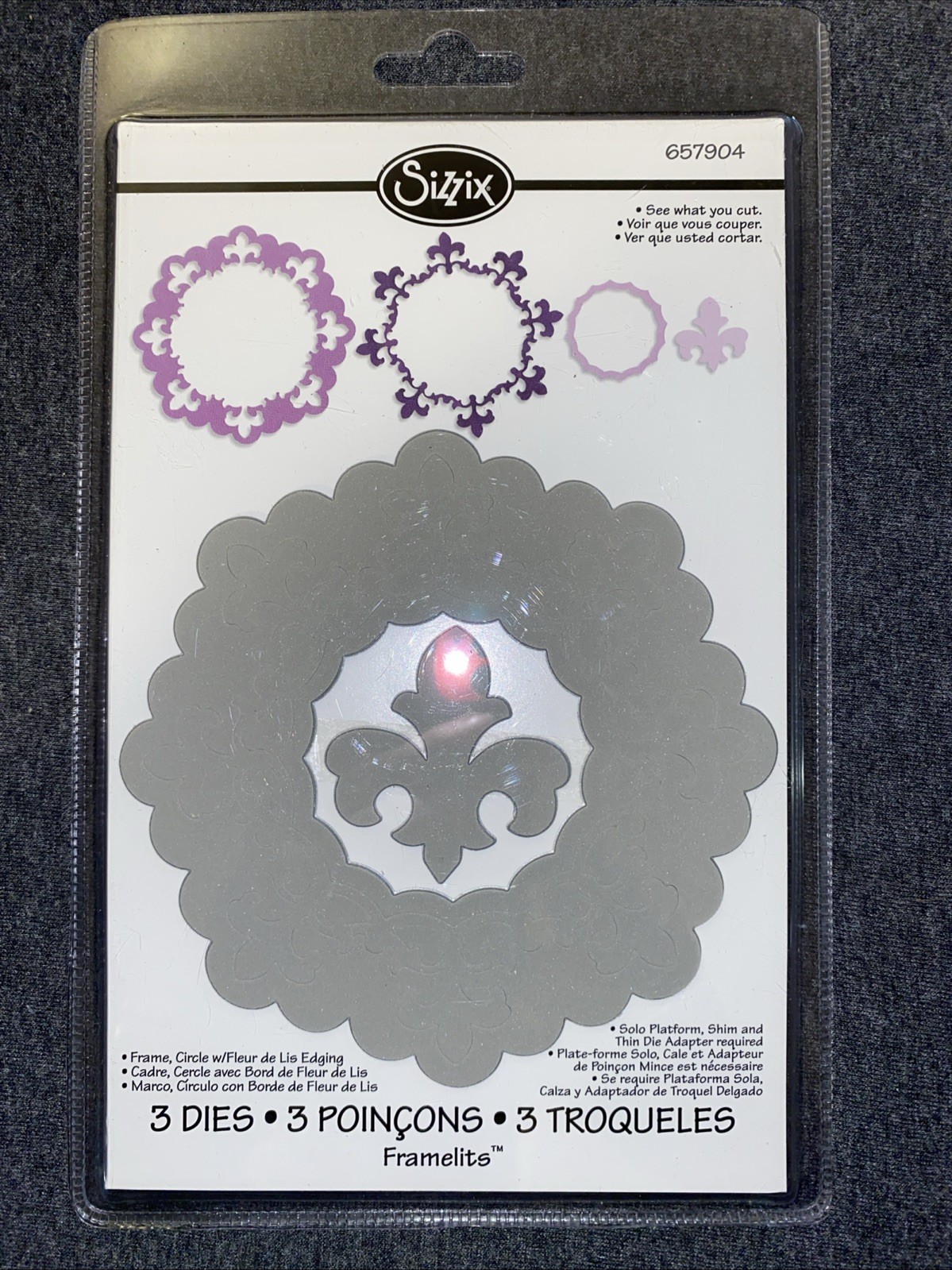 SISSIX Die Cut Framelits - Fleur de Lis Edging NEW