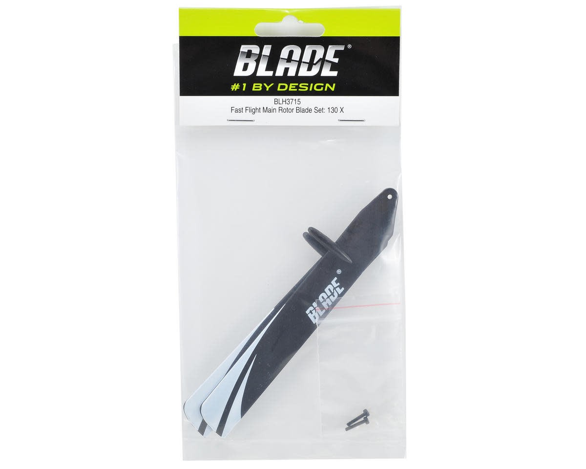 BLH3715 Blade Fast Flight Main Rotor Blade Set (Black) (130 X)