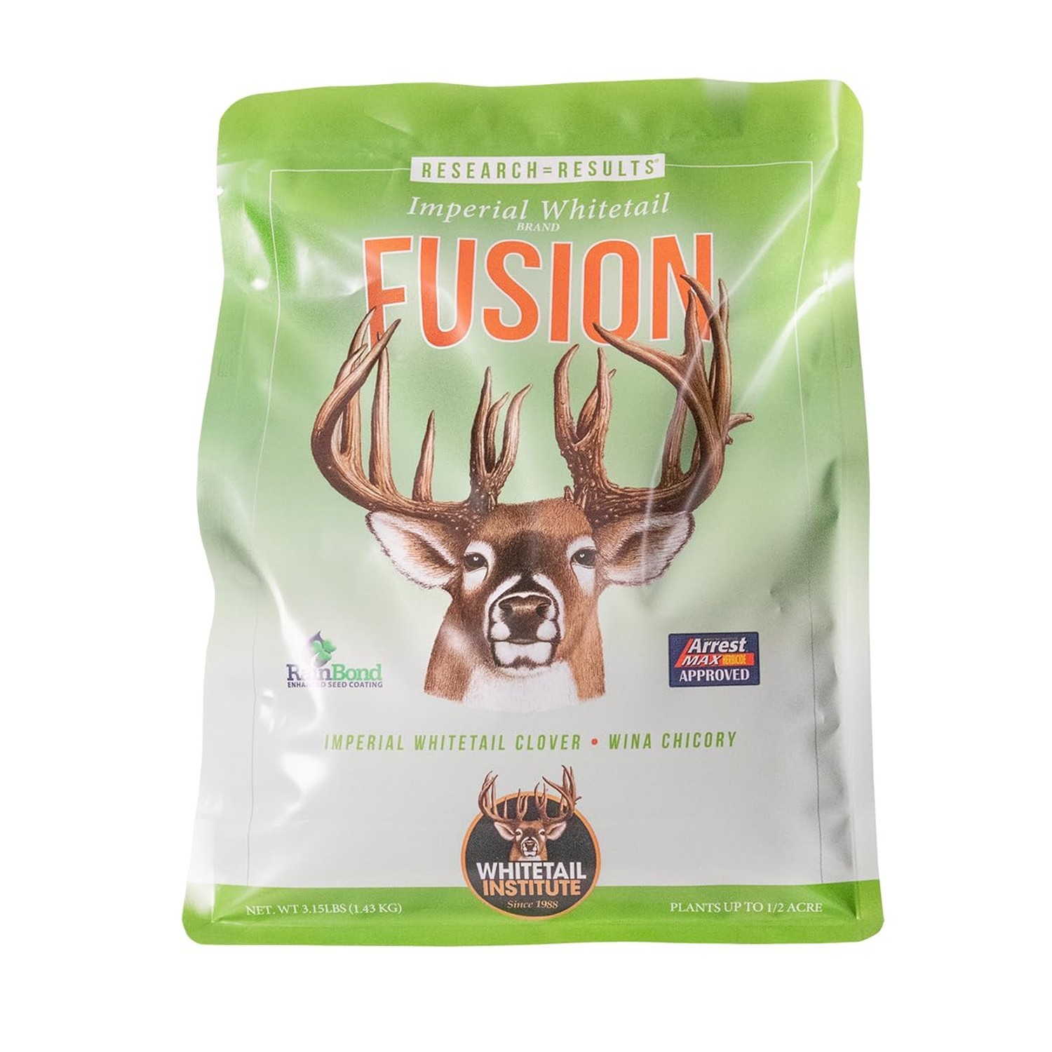 Whitetail Institute FUSION Deer Food Plot Seed for Spring or Fall Planting, B...