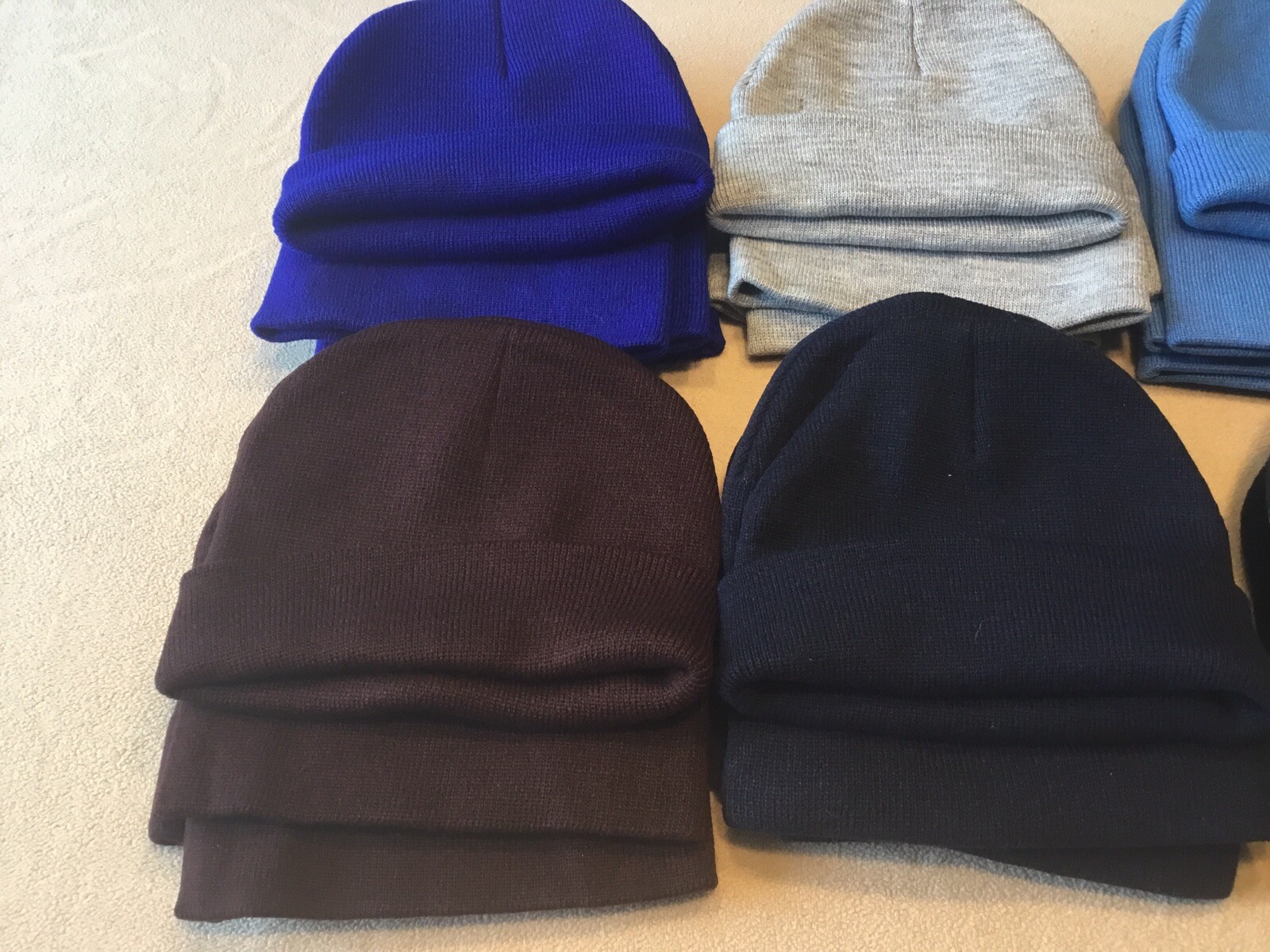 Beanie Caps All New 7 Different Colors You Get 1 Of Each Color. Total Of 7 Caps.