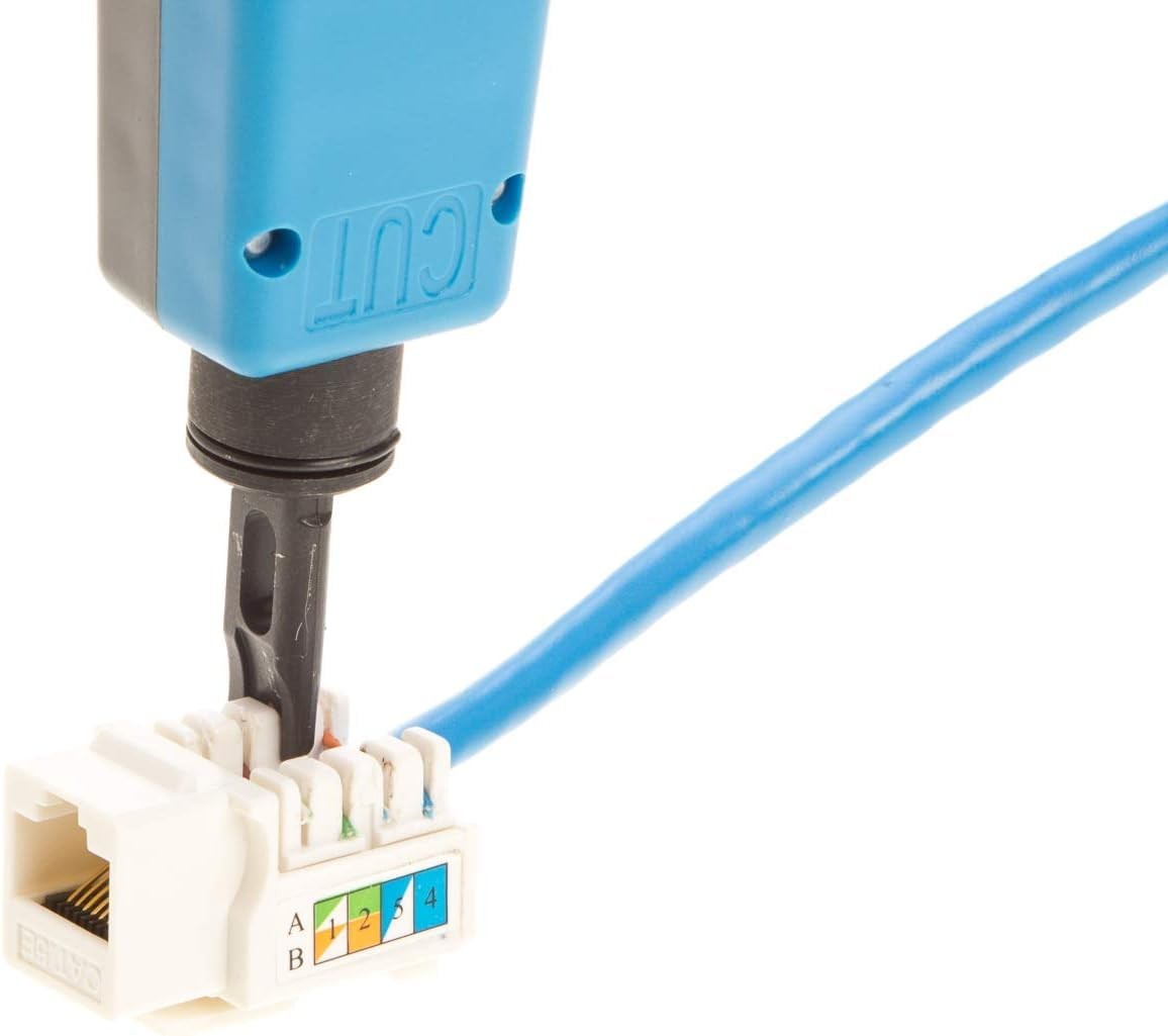 50 Pack Cat6 Keystone Ethernet Wall Jacks RJ45 Punch 50 PCS, White
