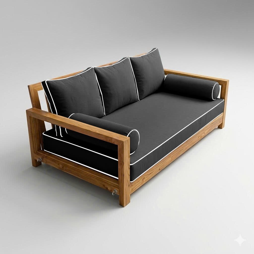 COVER ONLY STYLE 3 Mattress Pillow Daybed Porch Swing Contrast Trim TwinXL AD003