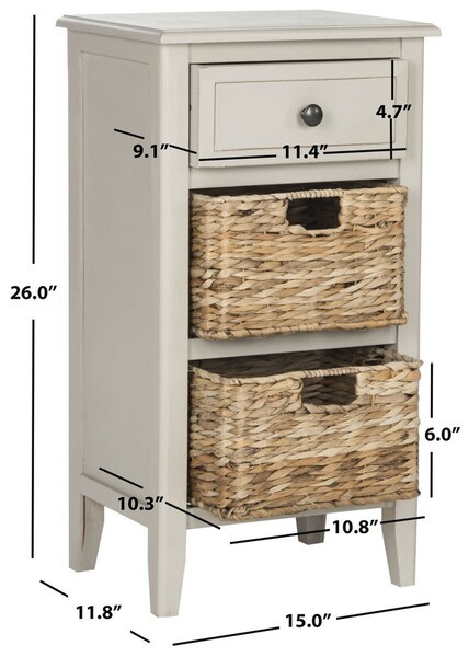 Safavieh EVERLY DRAWER SIDE TABLE, Reduced Price 2172779686 AMH5743D