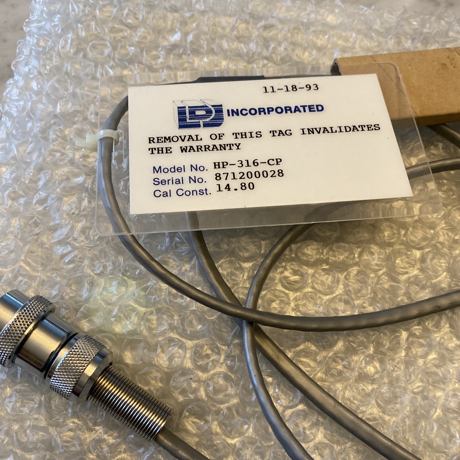 LDJ ELECTRONICS PROBE HP-316-CP For 511 GAUSSMETER