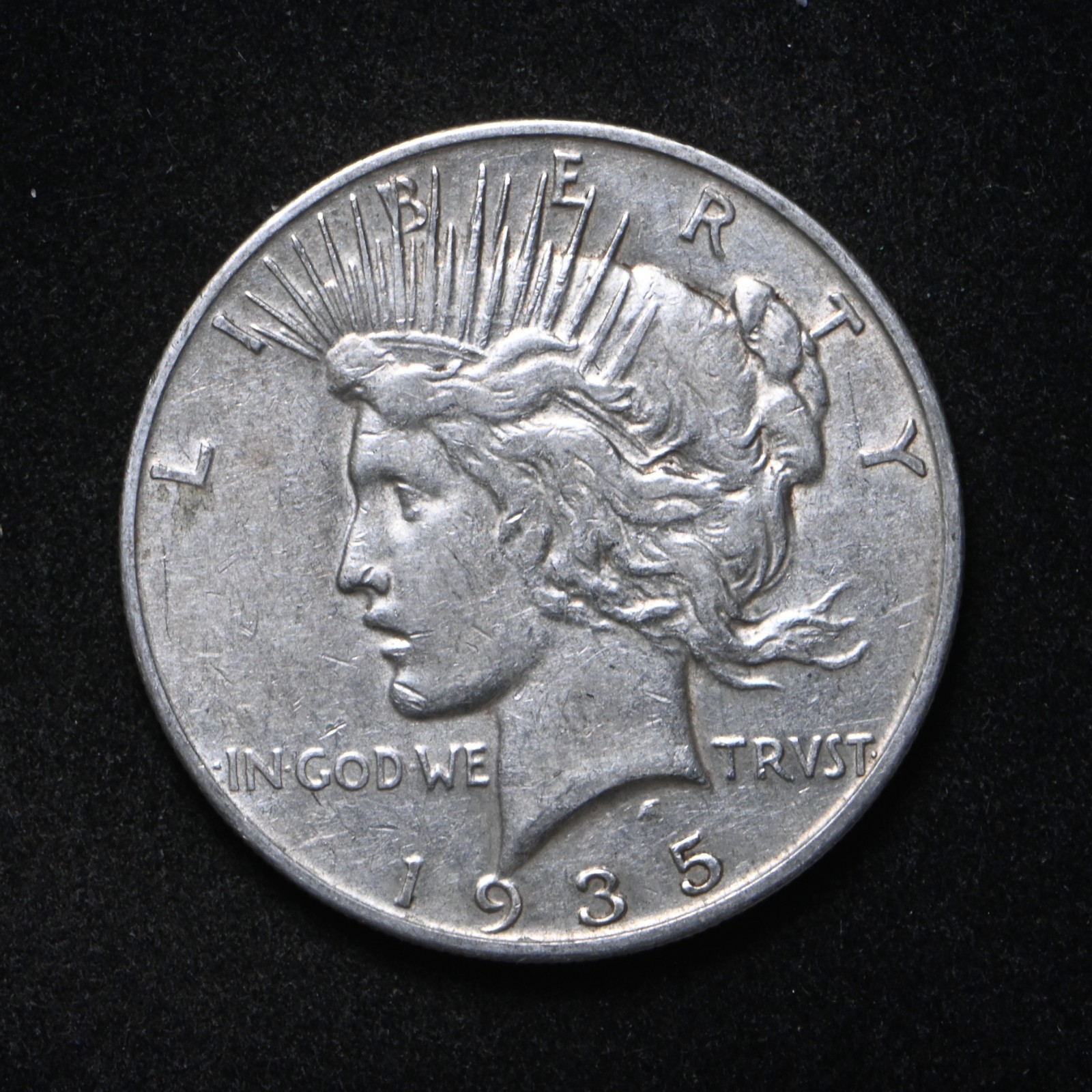 1935-S Peace Silver Dollar XF++ (cn16819)
