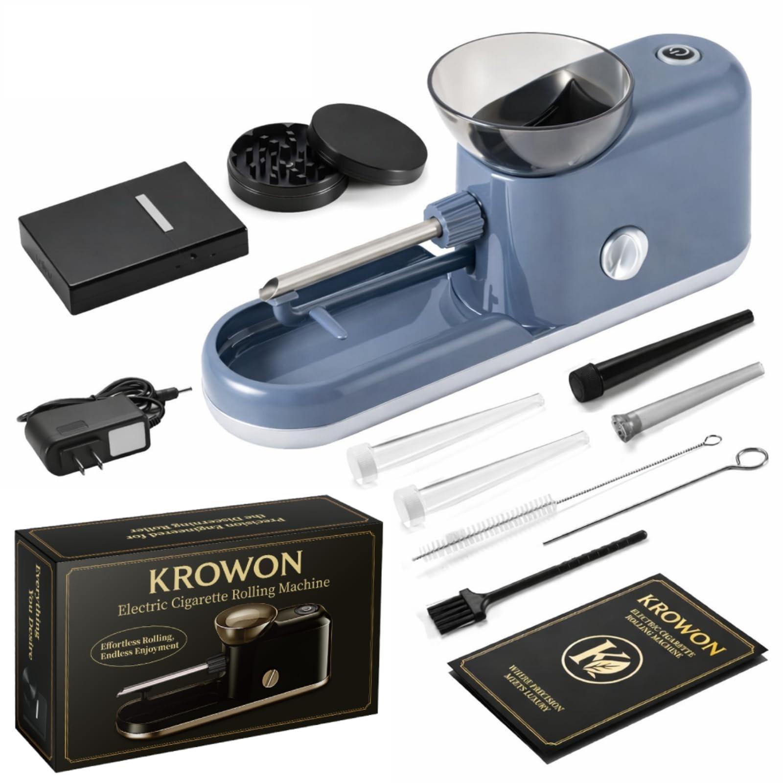 Automatic Electric Cigarette Rolling Machine - One-Touch Maker with Accessories