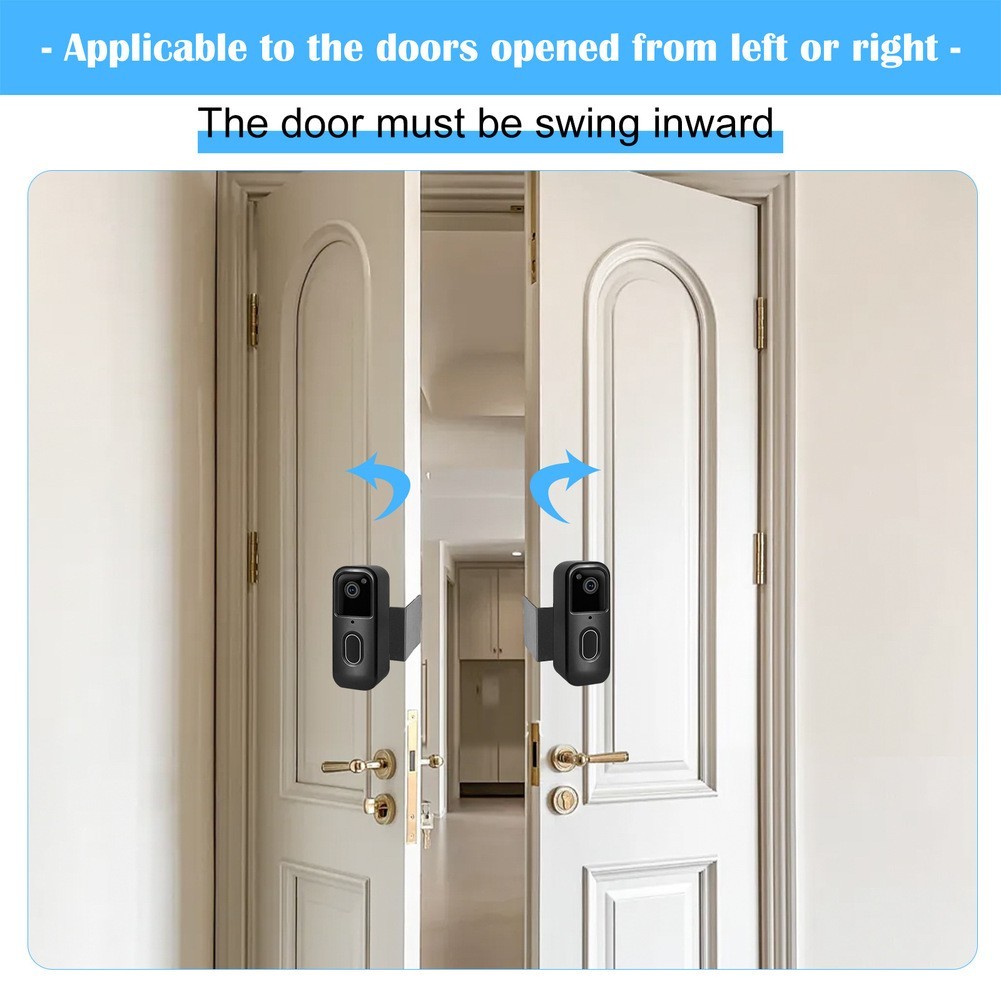 Black Anti Theft Doorbell Mount for Blink Video Doorbell 2nd Gen Outdoor Use