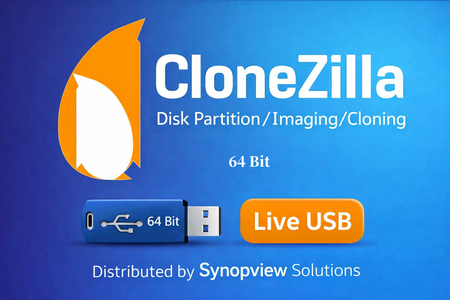 Clonezilla Bootable USB Drive Image, Restore, Backup, Clone - For Windows/Linux