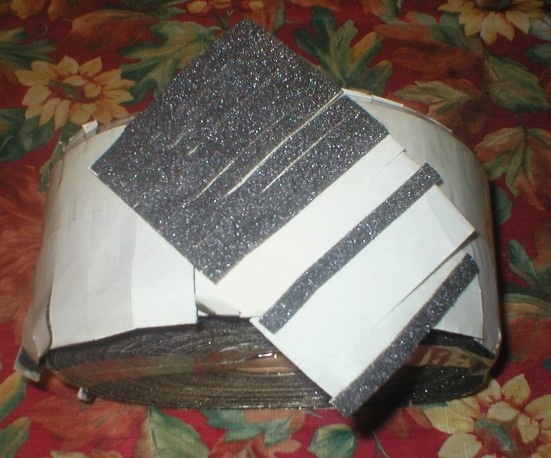 FOAM ADHESIVE STRIPS 4" X .25" HUGE ROLL VINTAGE FOR HANGERS SOLD AS IS
