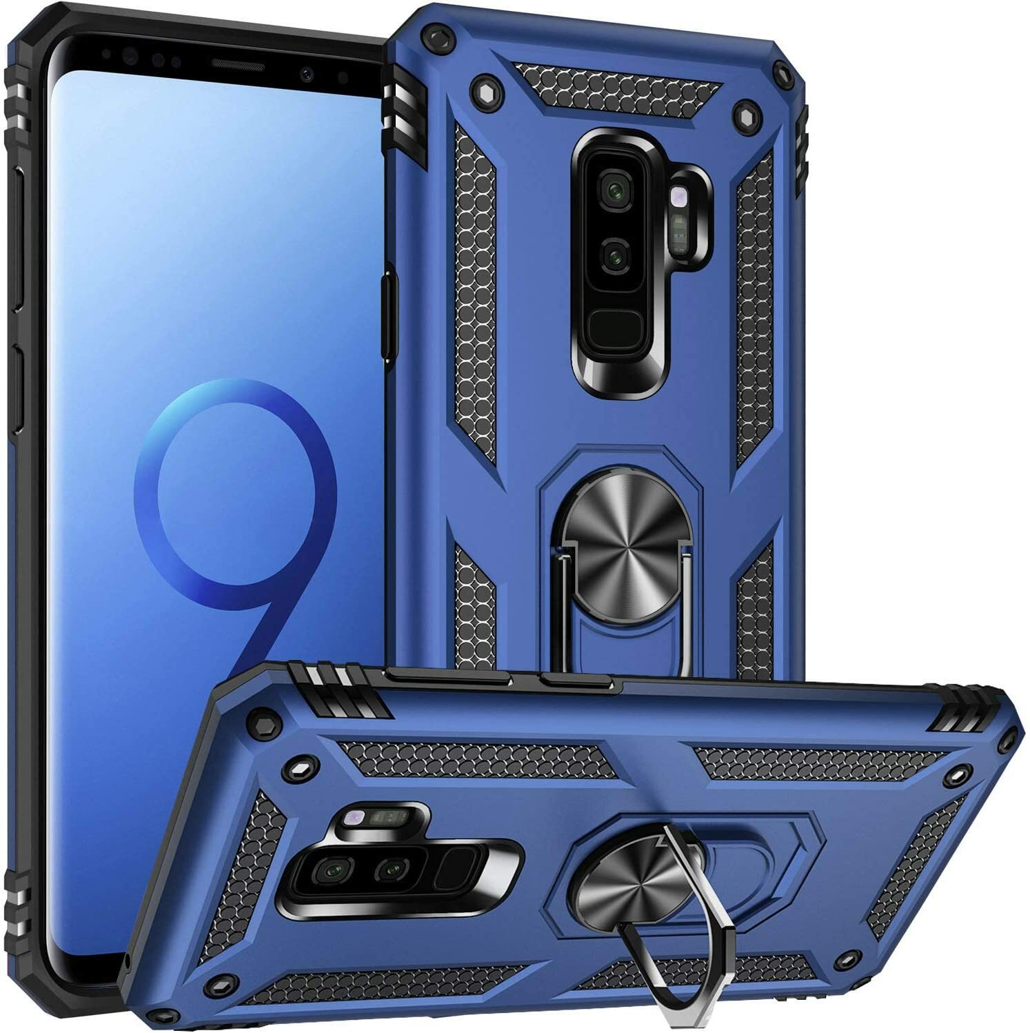 Phone Case For Samsung Galaxy S9 / S9 Plus Kickstand Ring Shockproof Cover