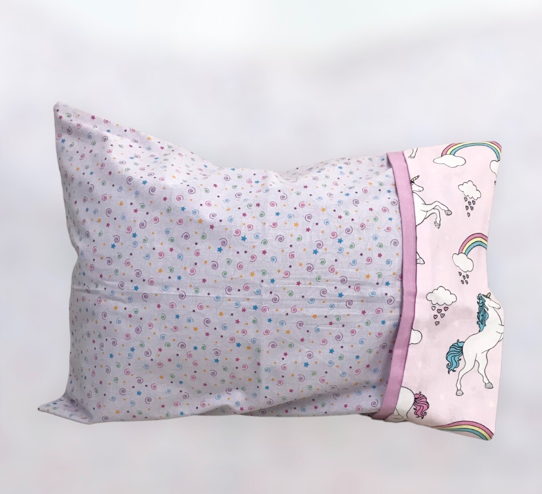 Toddler Pillowcase with a Beautiful Unicorn Matching Trim Brand New Handmade