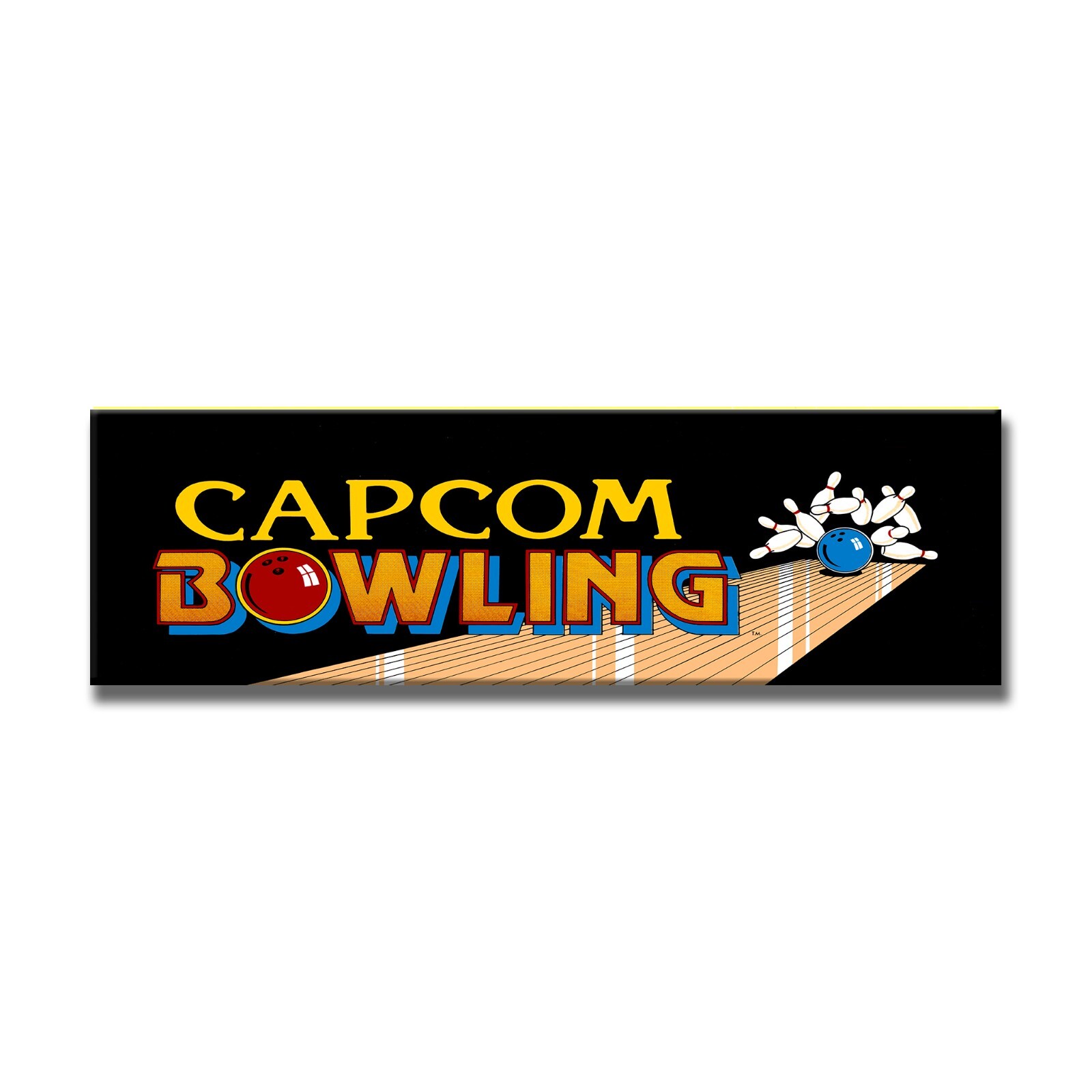 Capcom Bowling Premium Arcade Marquee Insert Reproduction Header/Backlit Sign
