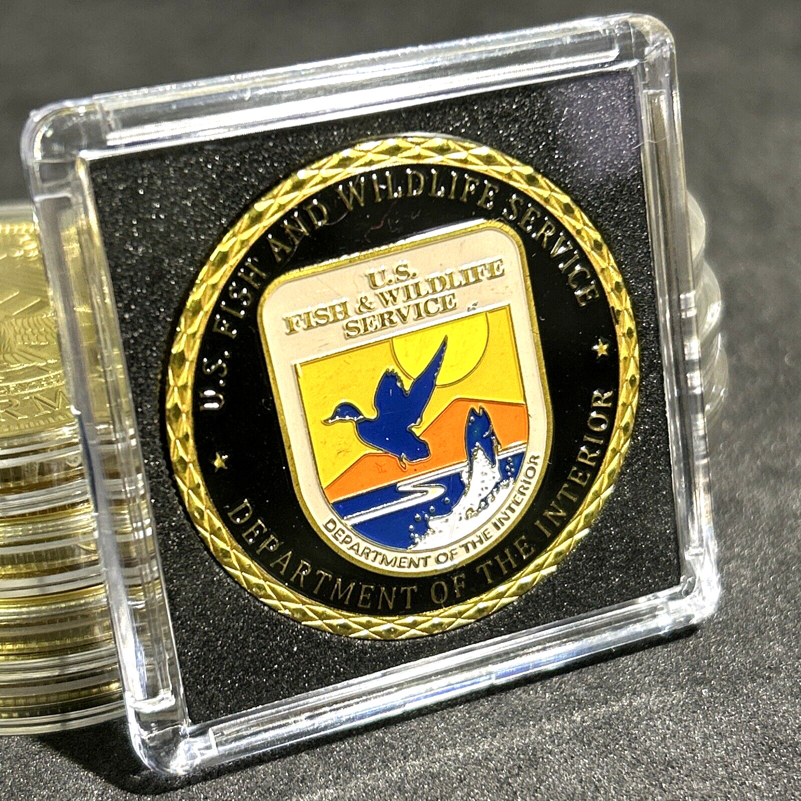 US FISH & WILDLIFE SERVICE-DEPT OF THE INTERIOR Challenge Coin with Case