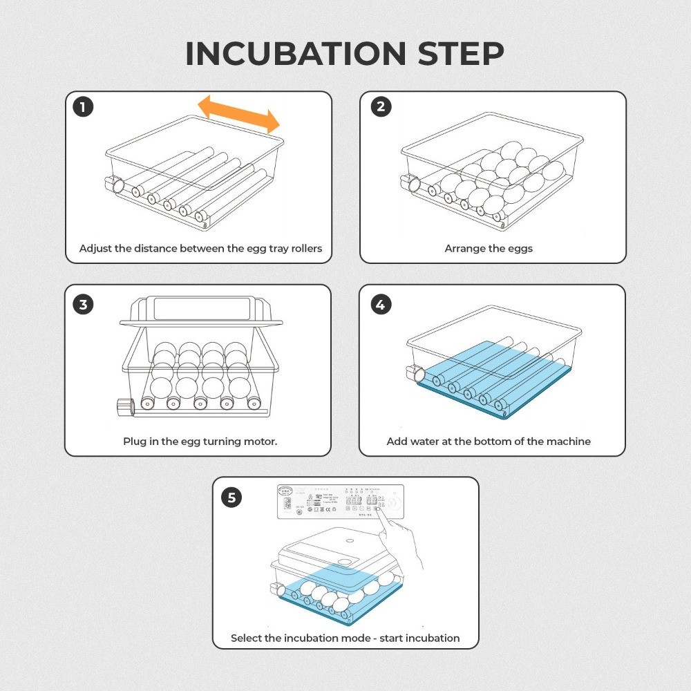36Egg Incubators for Hatching Eggs with Automatic Egg Turning and Egg Candler