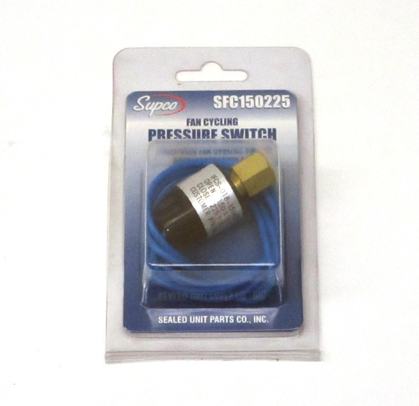 Supco SFC150225 Condenser Fan Cycling Switch Open: 150 PSI Close: 225 PSI HVAC