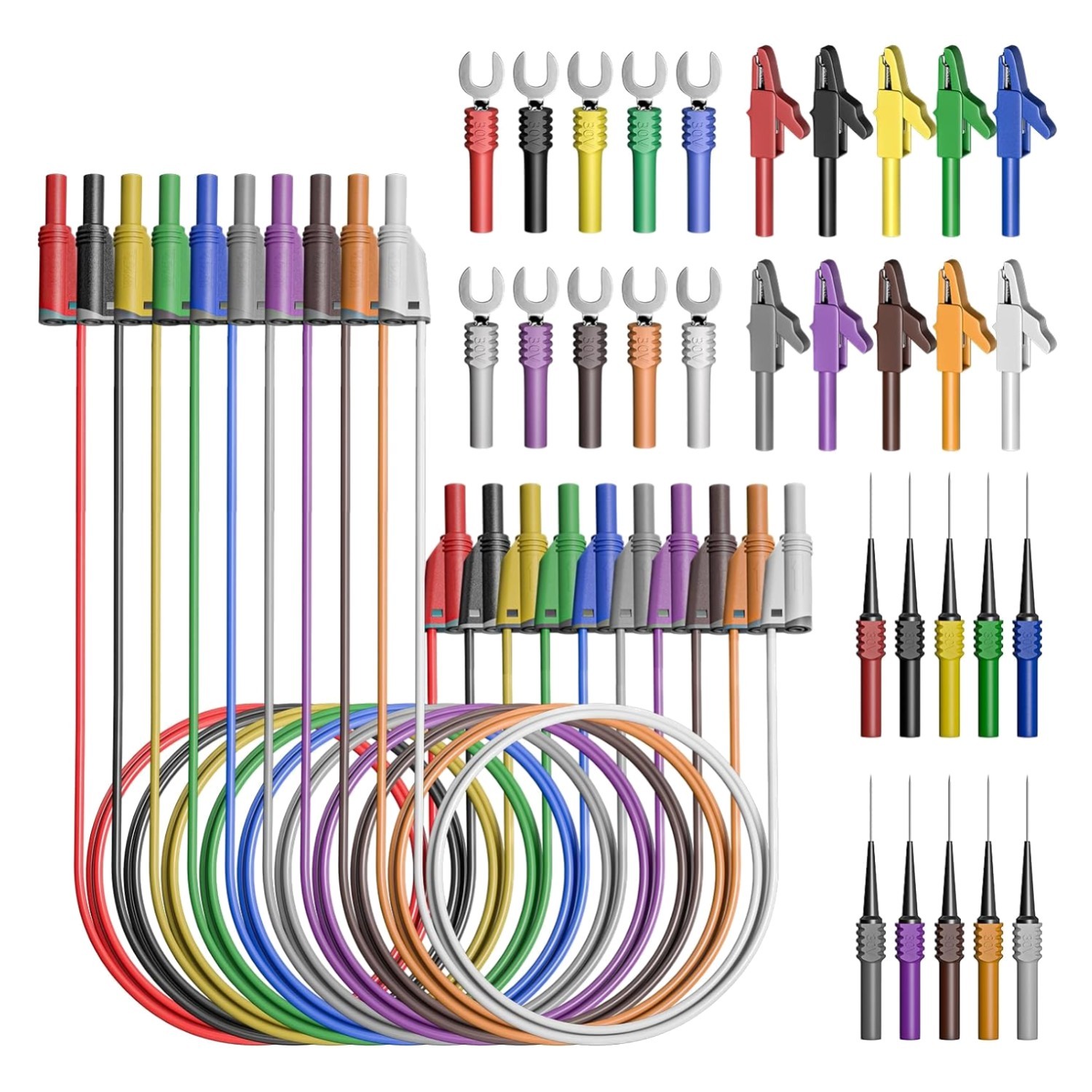 Stackable Banana Plug  Leads Set 40PCS | Insulated Clips