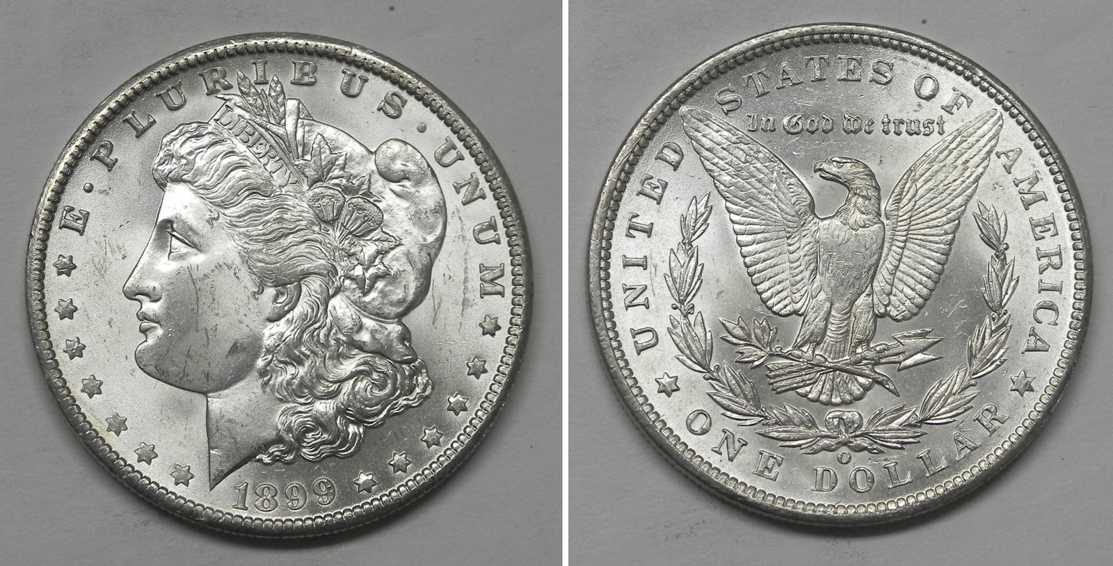 X7421  1899-O Morgan Dollar, Choice BU