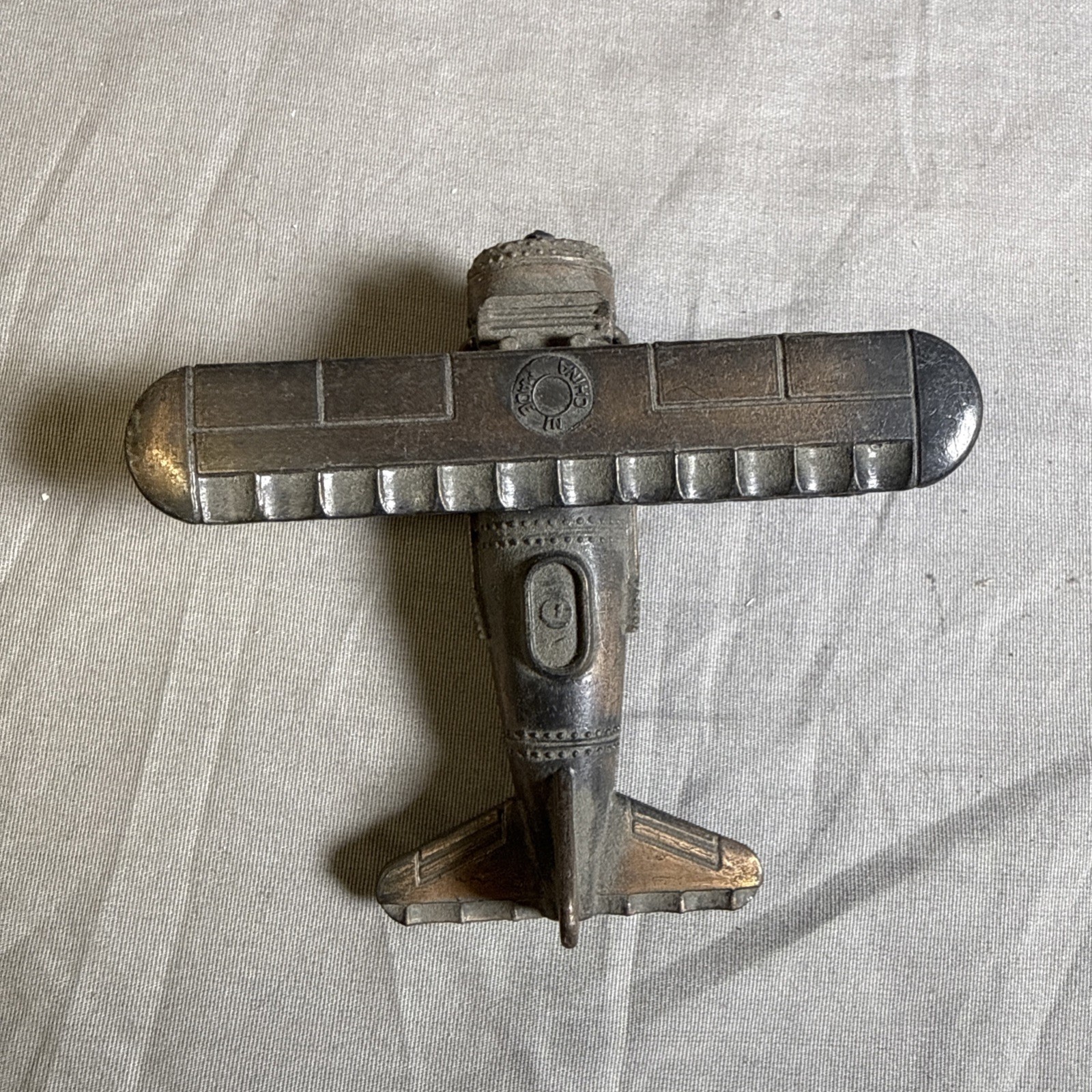 Vintage Metal Airplane Pencil Sharpener 3” Damaged