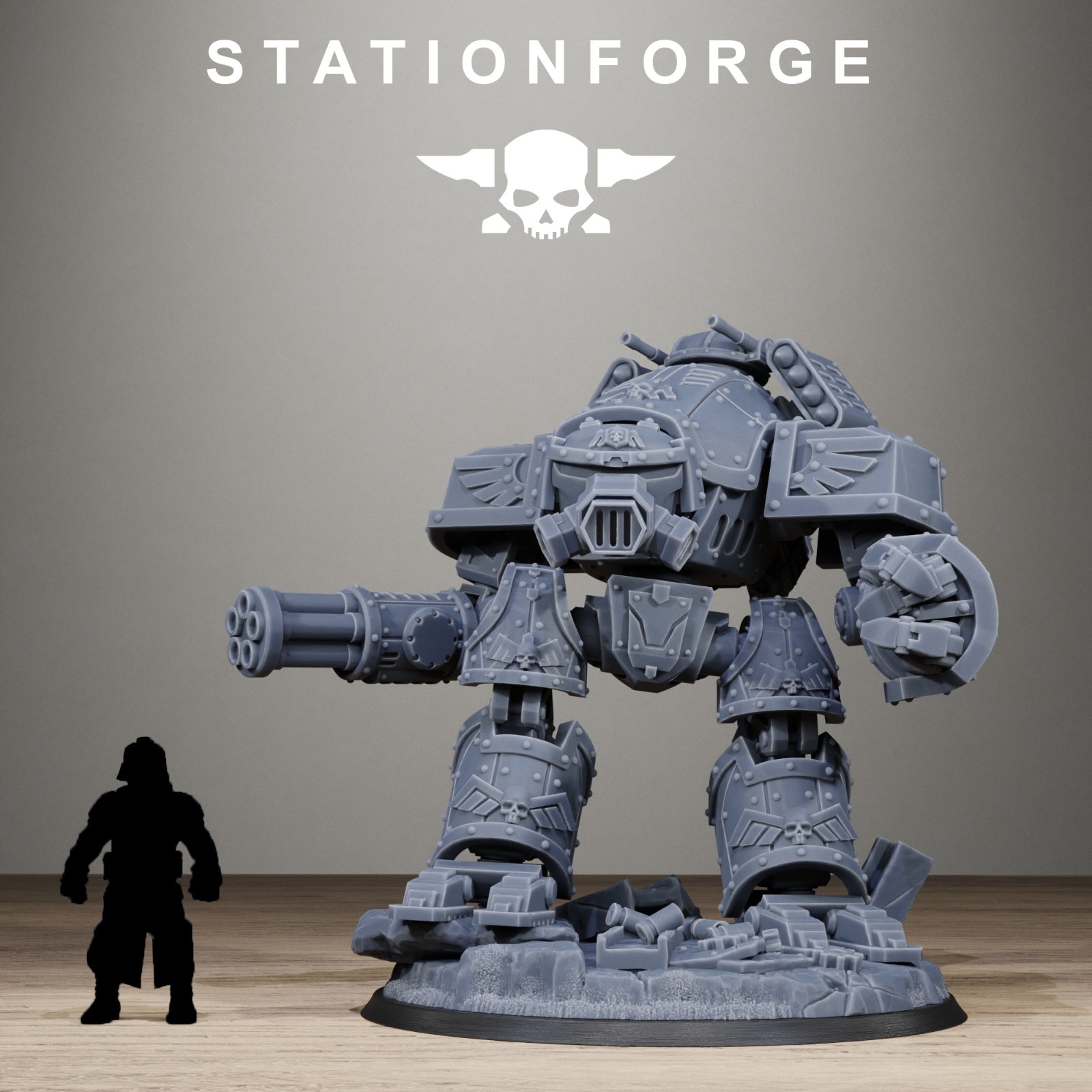 32mm Grimguard MechGuard Station Forge High Quality Miniature (100mm Base)