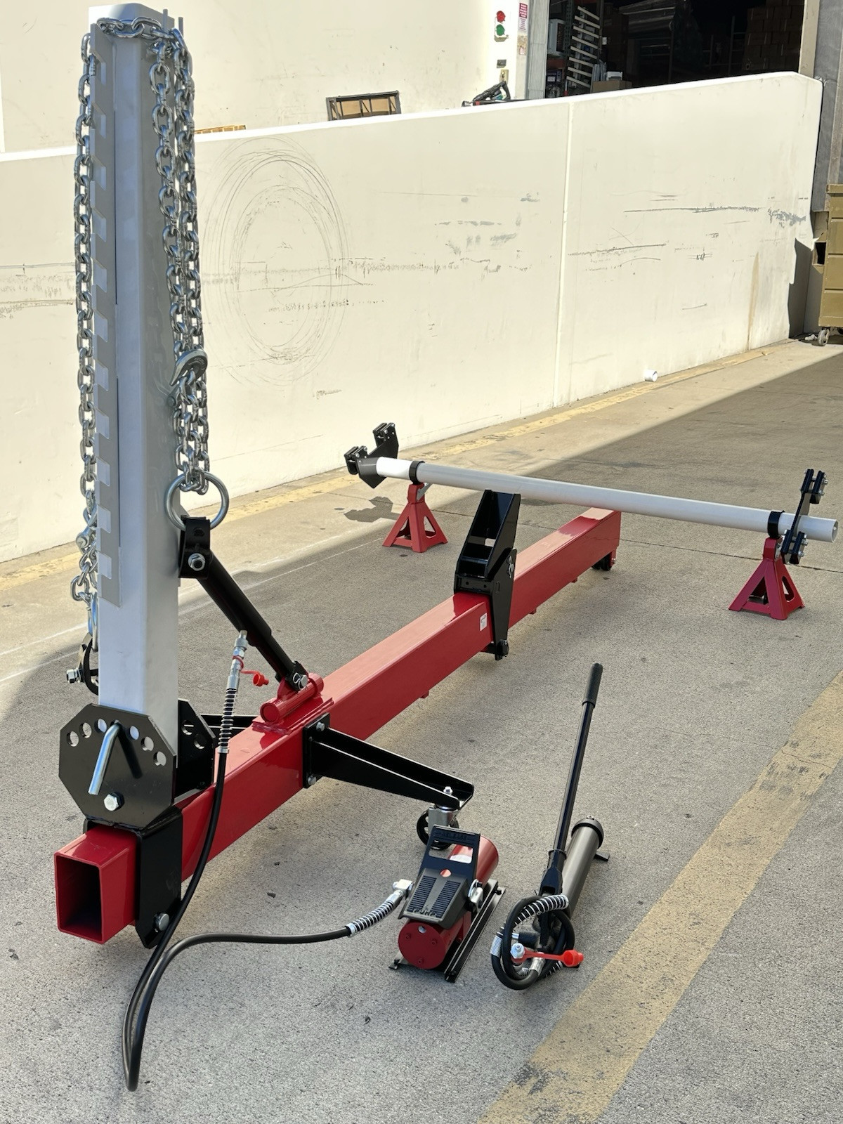 10 ton Auto Body Frame Machine Puller Straightener w/ Air Hydraulic Pump