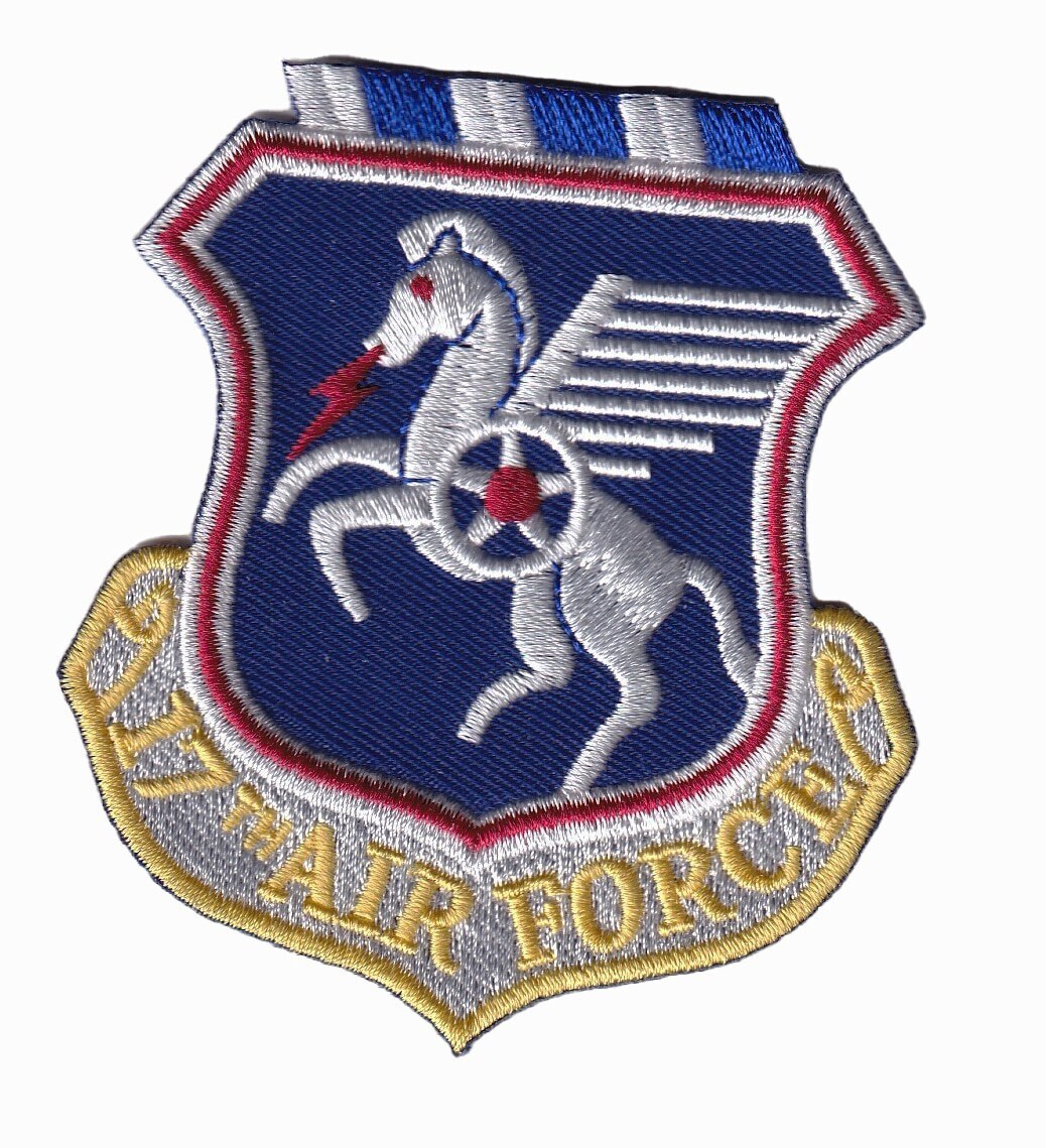 17th Air Force Patch - With Hook and Loop, 3"