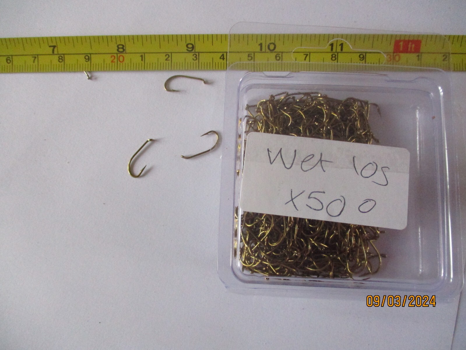 Classic wet fly hooks size 10s x 500 bulk fly tying hooks