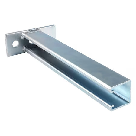 Strut Channel Fitting, Silver, 2"W, 2 Holes, V717eg