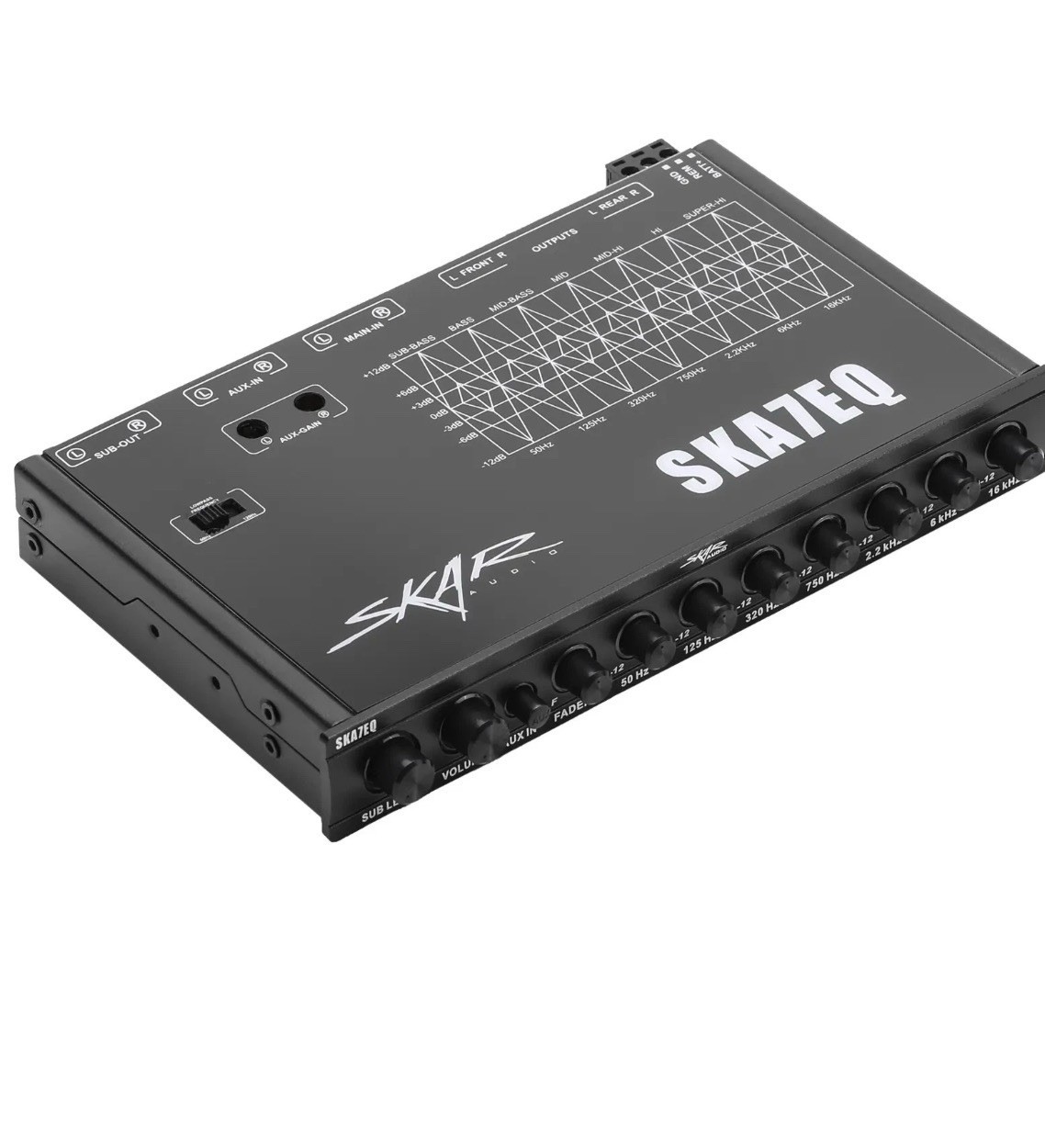 NEW SKAR AUDIO SKA7EQ 7 BAND 1/2 DIN CAR AUDIO EQ W/ FRONT REAR AND SUB OUTPUT