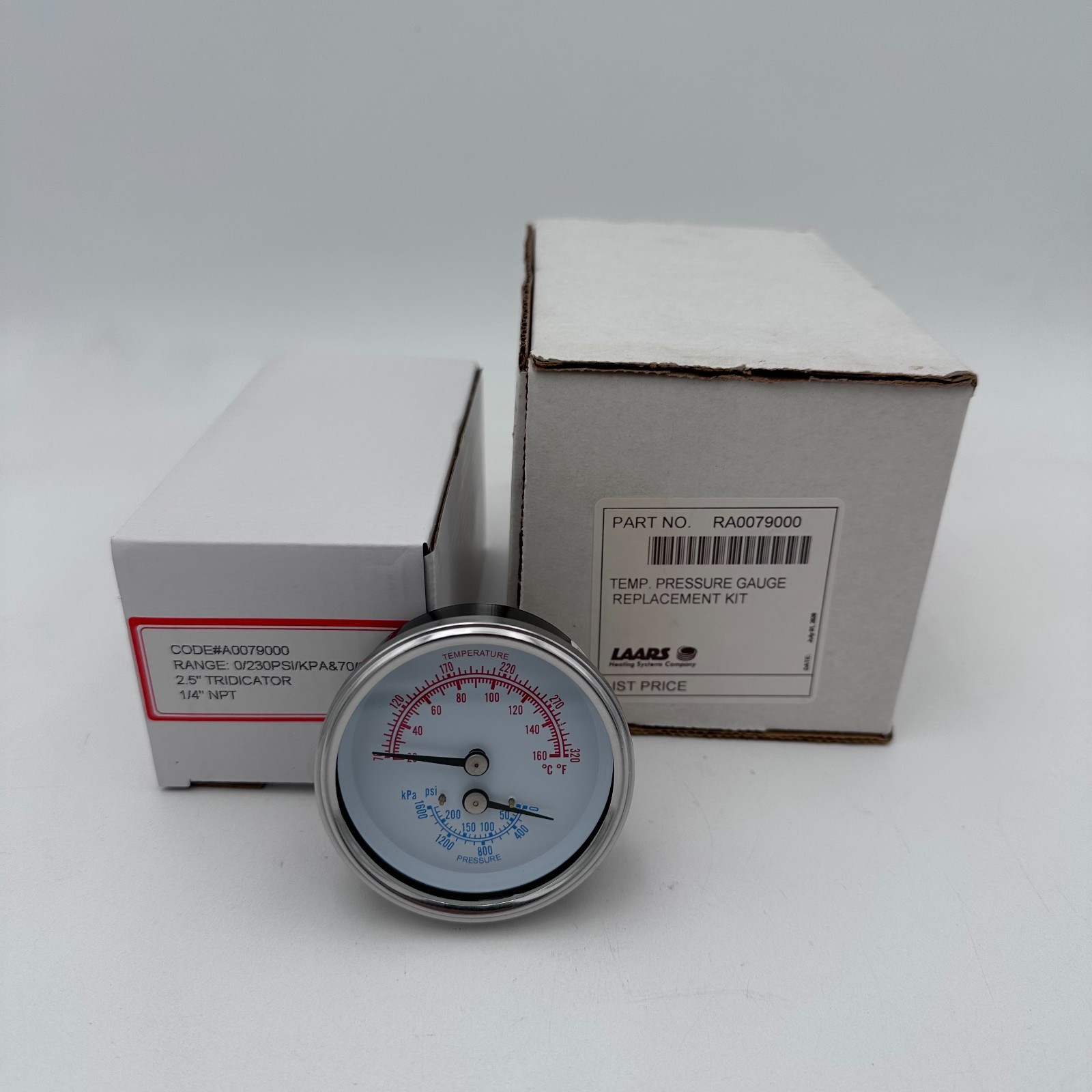 Laars RA0079000 Temperature & Pressure Gauge  - New -