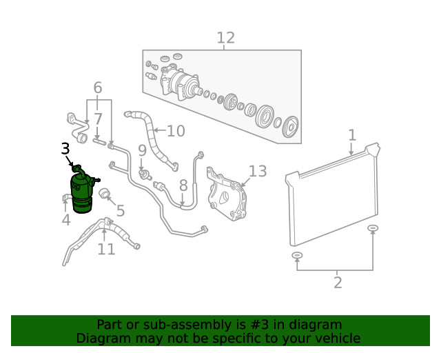 Genuine GM Air Conditioning Accumulator 22949455