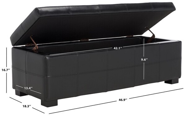 Safavieh MAIDEN LG TUFTED STORAGE BENCH, Reduced Price 2172724129 HUD8229B
