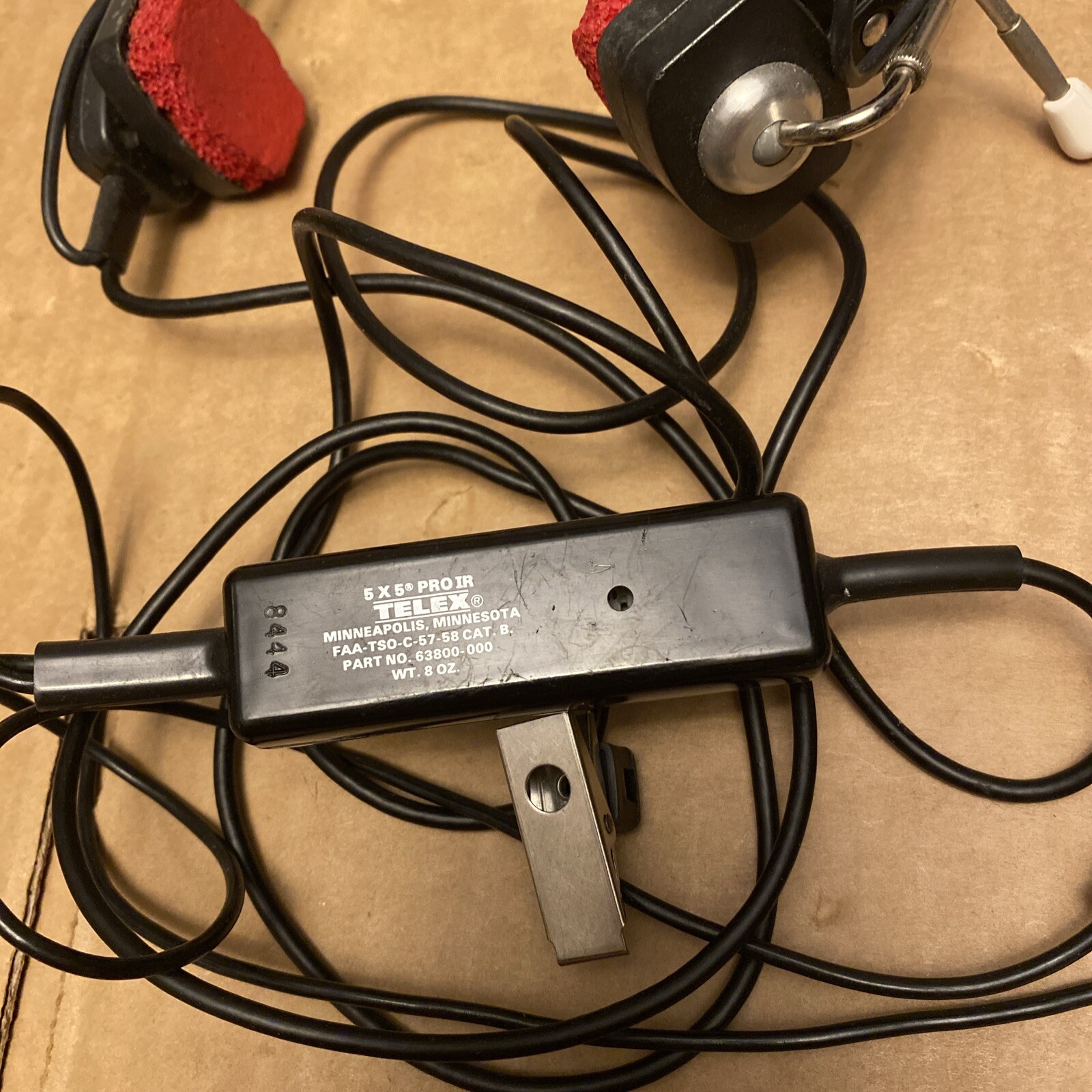 Vintage Telex 5x5 PRO IR Pilot Head Set - NEEDS NEW PADS