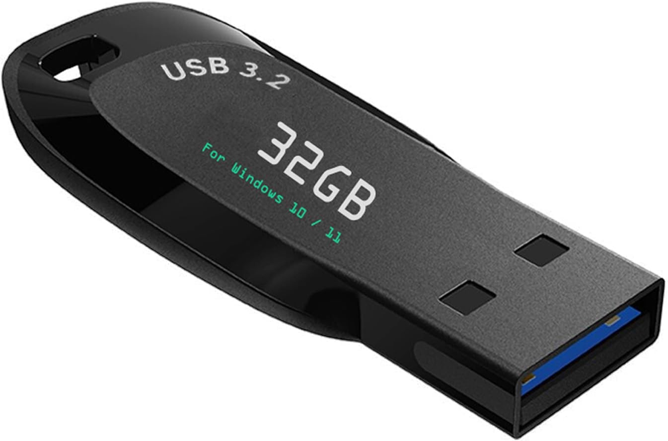 32GB - Bootable Windows 10&11, USB Driver 3.2 Gen for 32GB, black