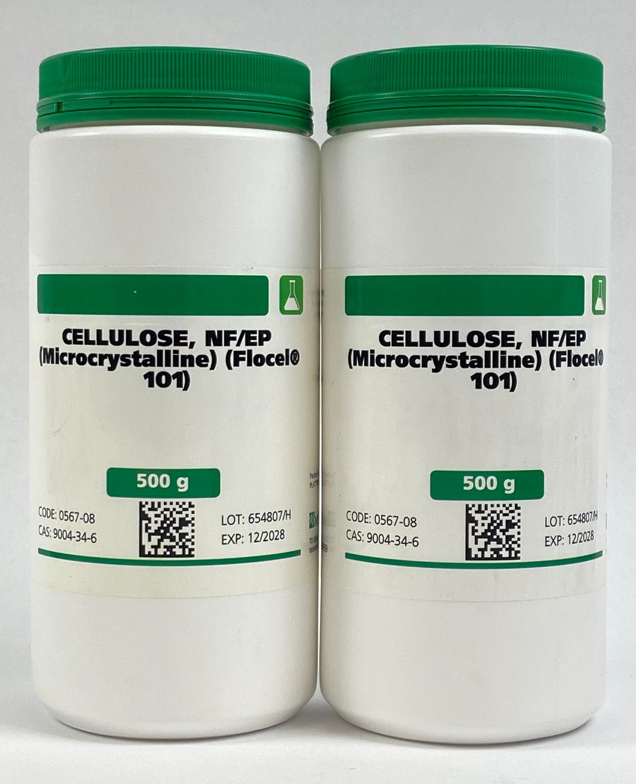 Medisca Cellulose NF/EP Microcrystalline Flocel 101 500g USP Grade Set of 2