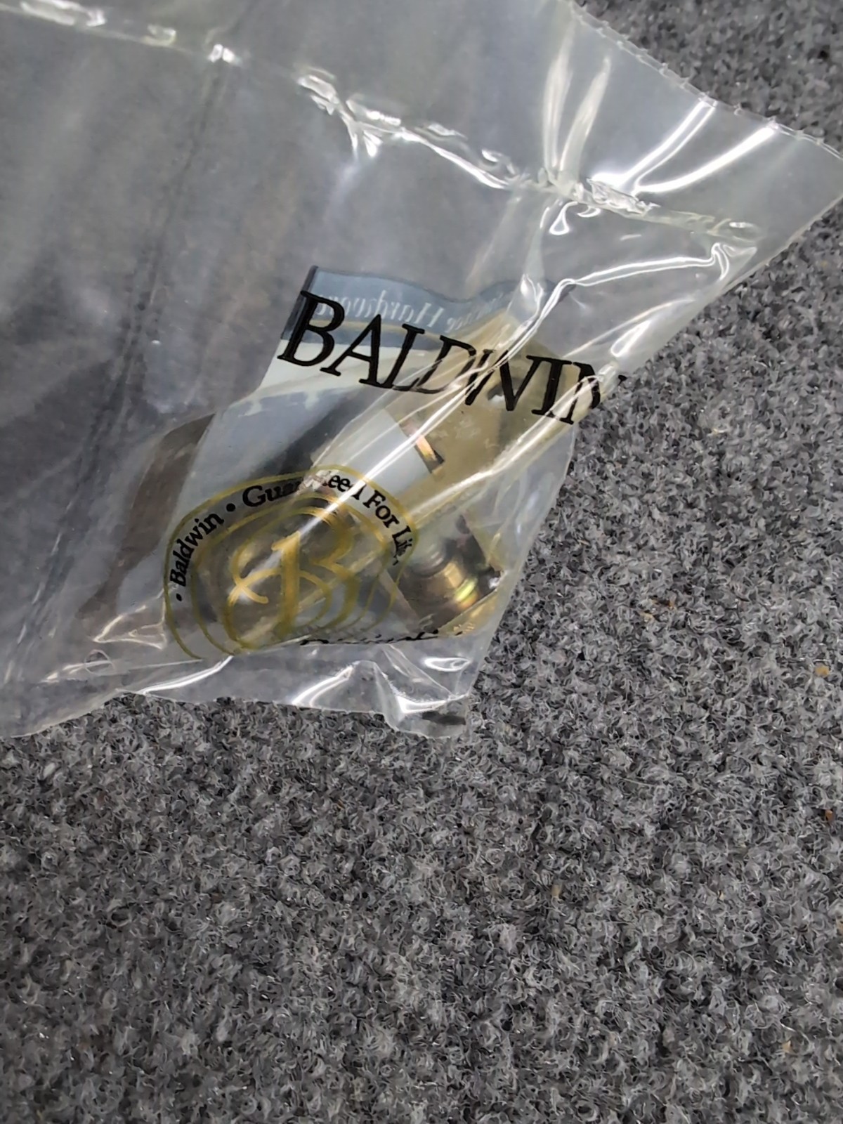NEW Baldwin Adjustable Roller Catch 0440-030 Polished Brass W/ Hardware