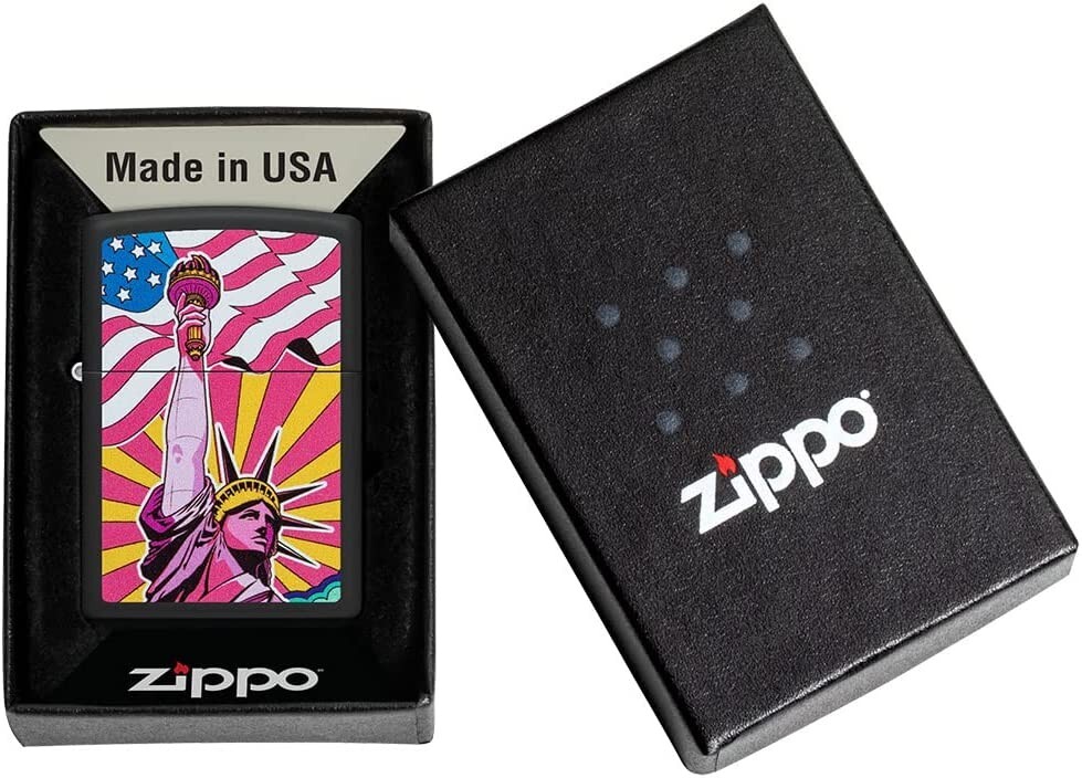 Zippo Lady Liberty Design Black Matte 49784