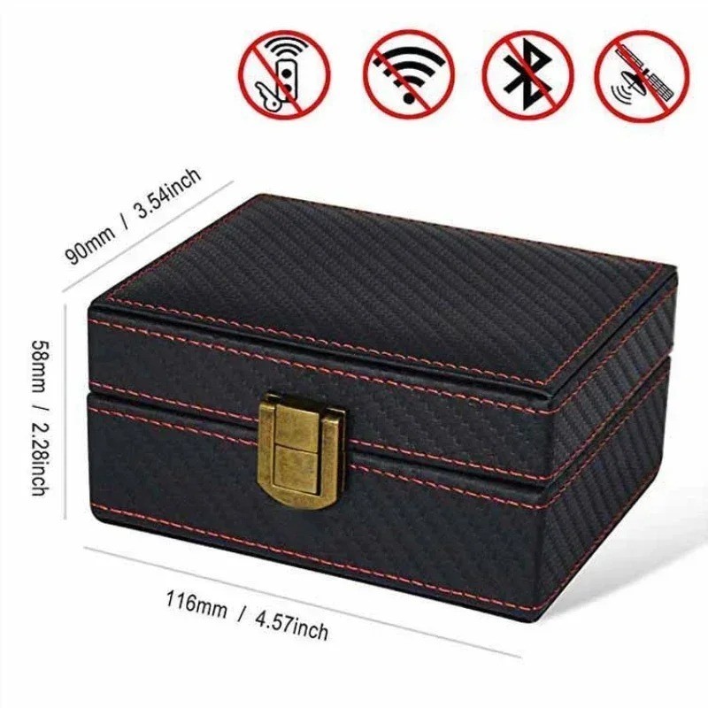 Faraday Box Key Fob Protector, RFID Signal Blocking Shielding Box Anti-Theft ...