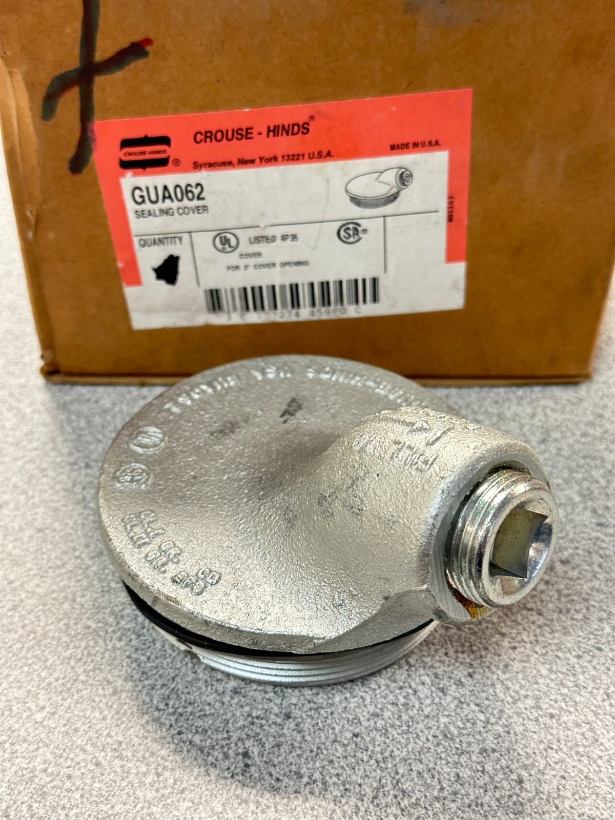 NEW CROUSE-HINDS 3" GUA Explosion Proof Sealing Cover GUA062 Seal Cover