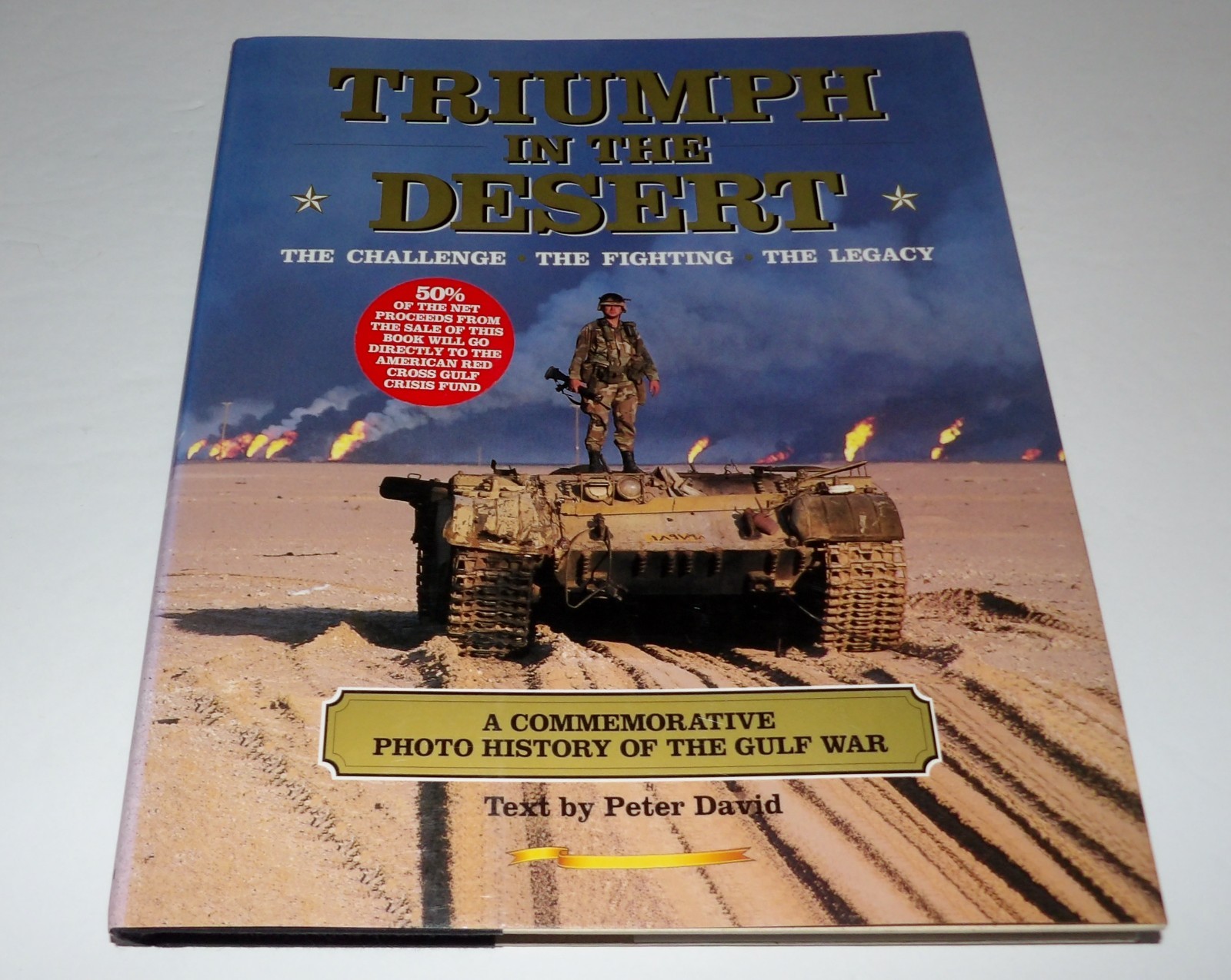 HARDCOVER BOOK - TRIUMPH IN THE DESERT - FIRST EDITION 1991 GULF WAR - LIKENEW
