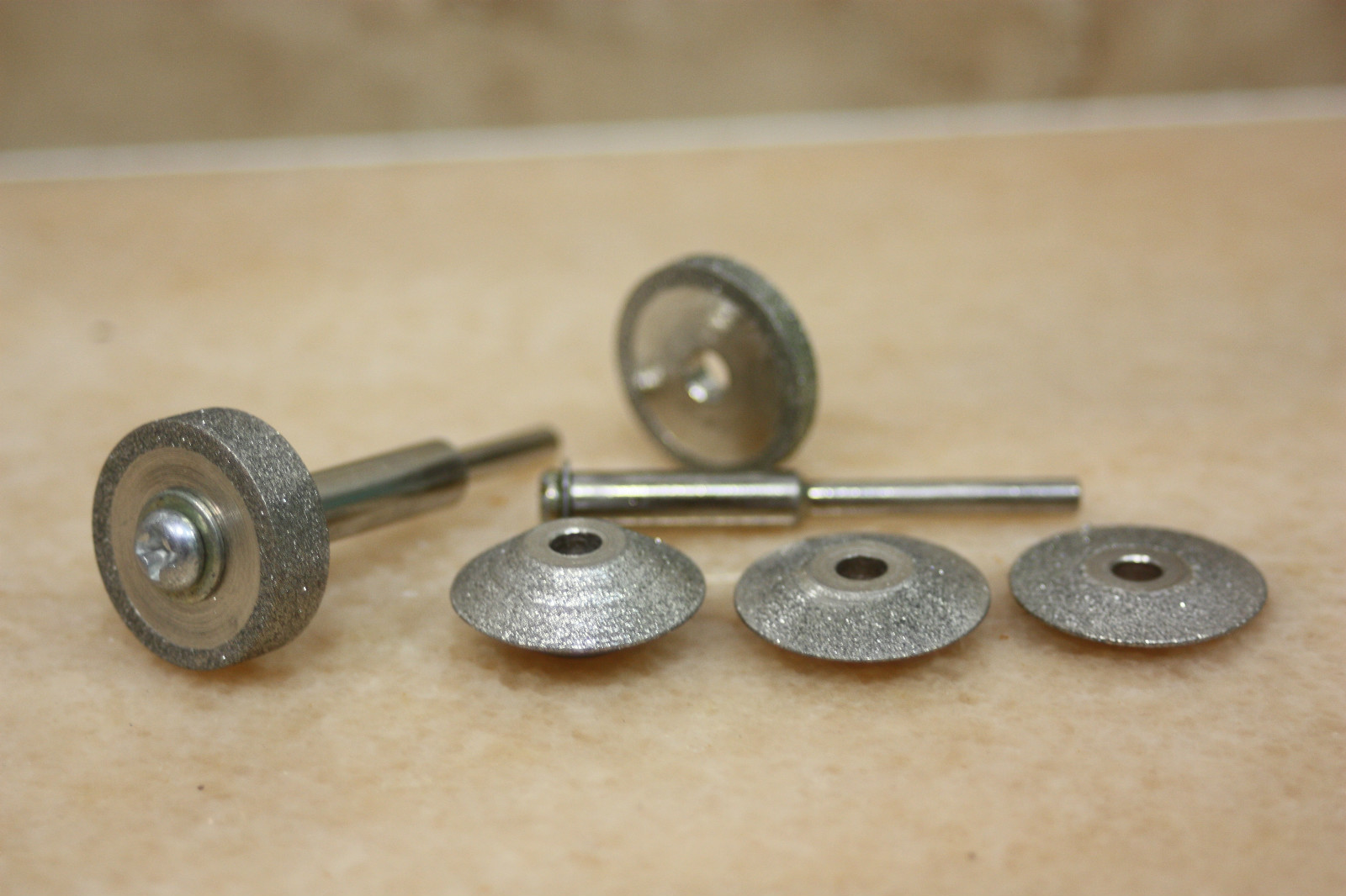 7 pieces set Diamond tipped coated rotary Grinding Drum wheel UFO pie Grit 100