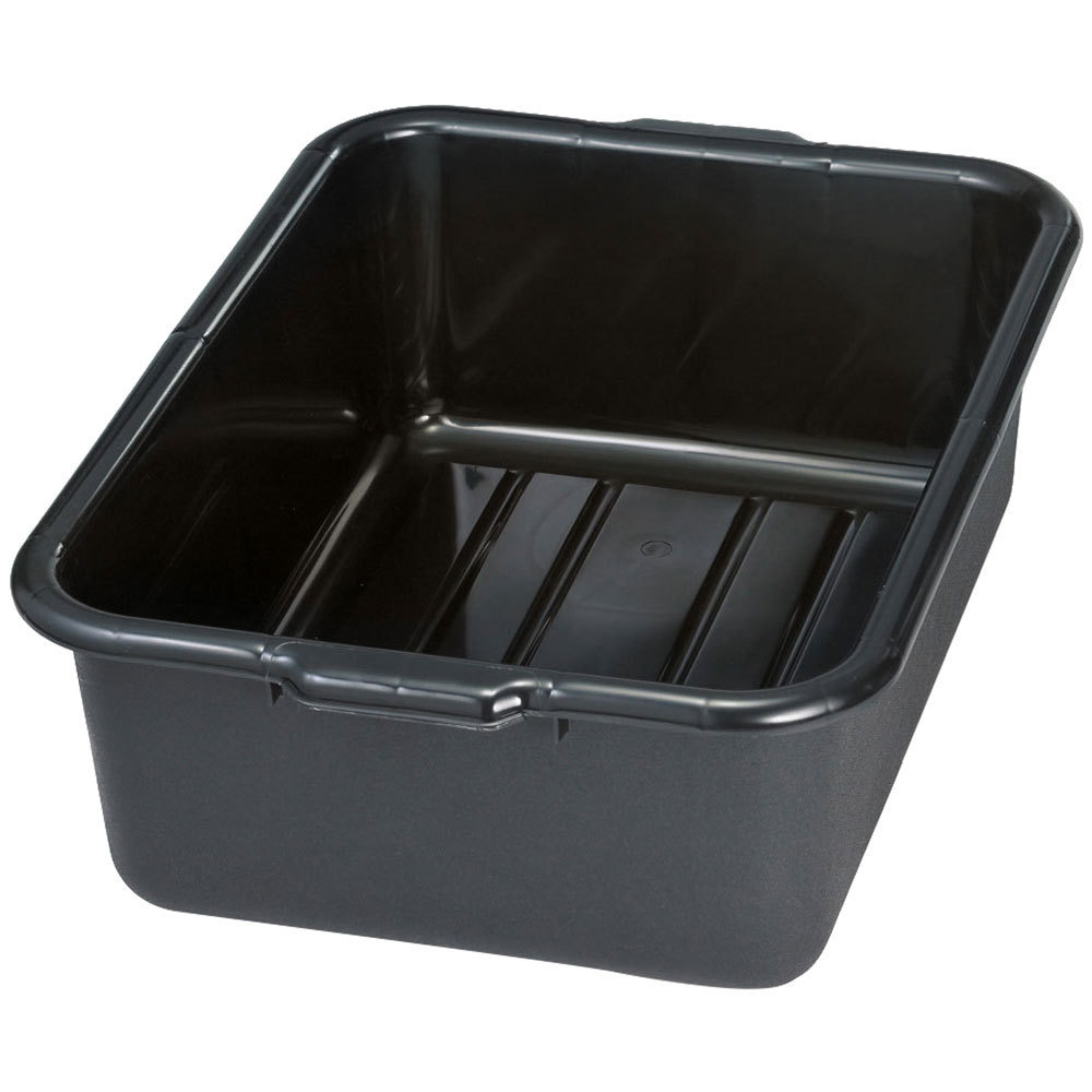 BLACK HEAVY DUTY PLASTIC RESTAURANT BUS TUB 21" x 7" 17" PUPPY BATH NSF