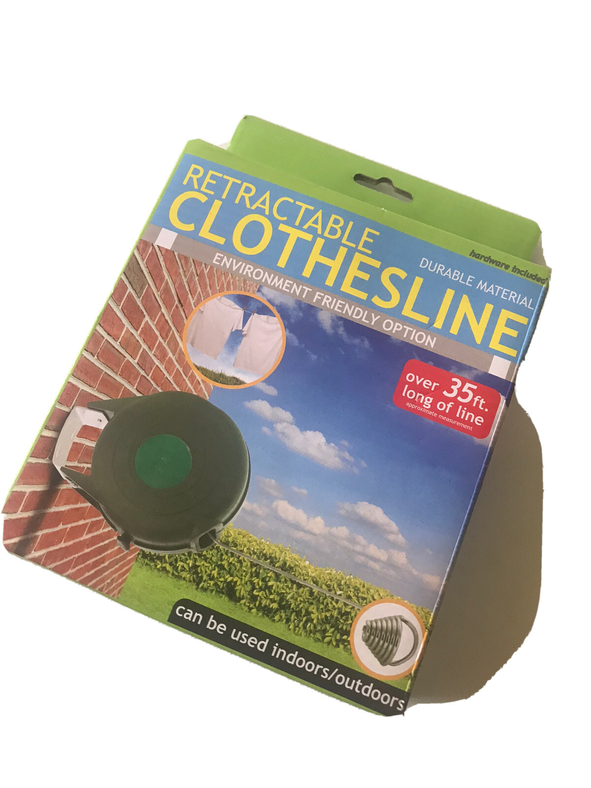 Retractable Clothesline Indoor Outdoor Dryer Lundry Hanger Over 35ft Long Line.