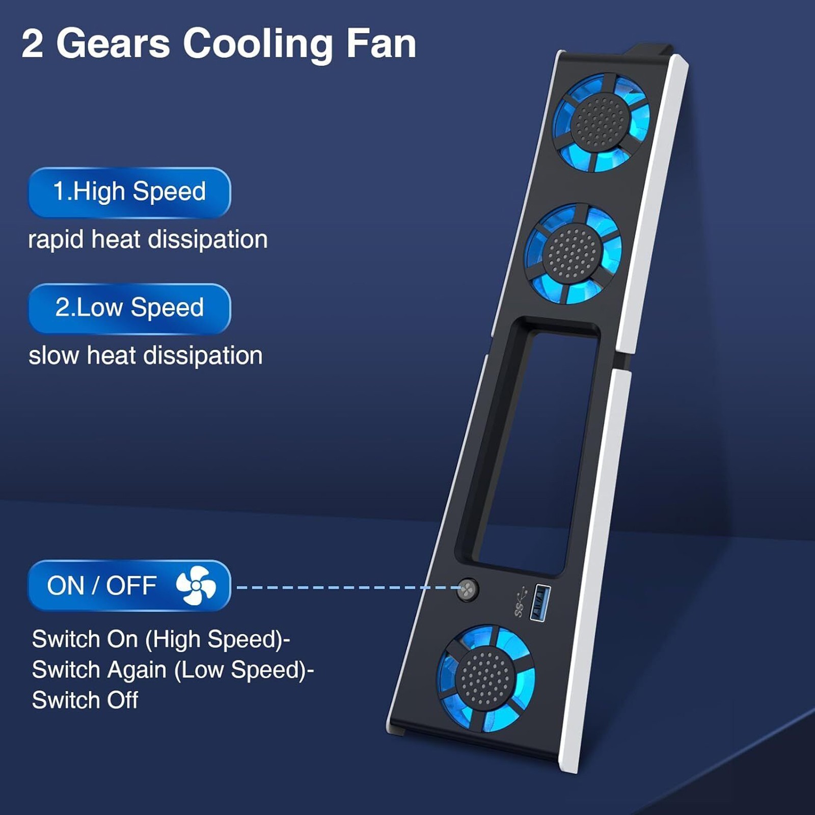 External Compact Console Host Cooling Fan Cooler For Sony PlayStation 5 Slim