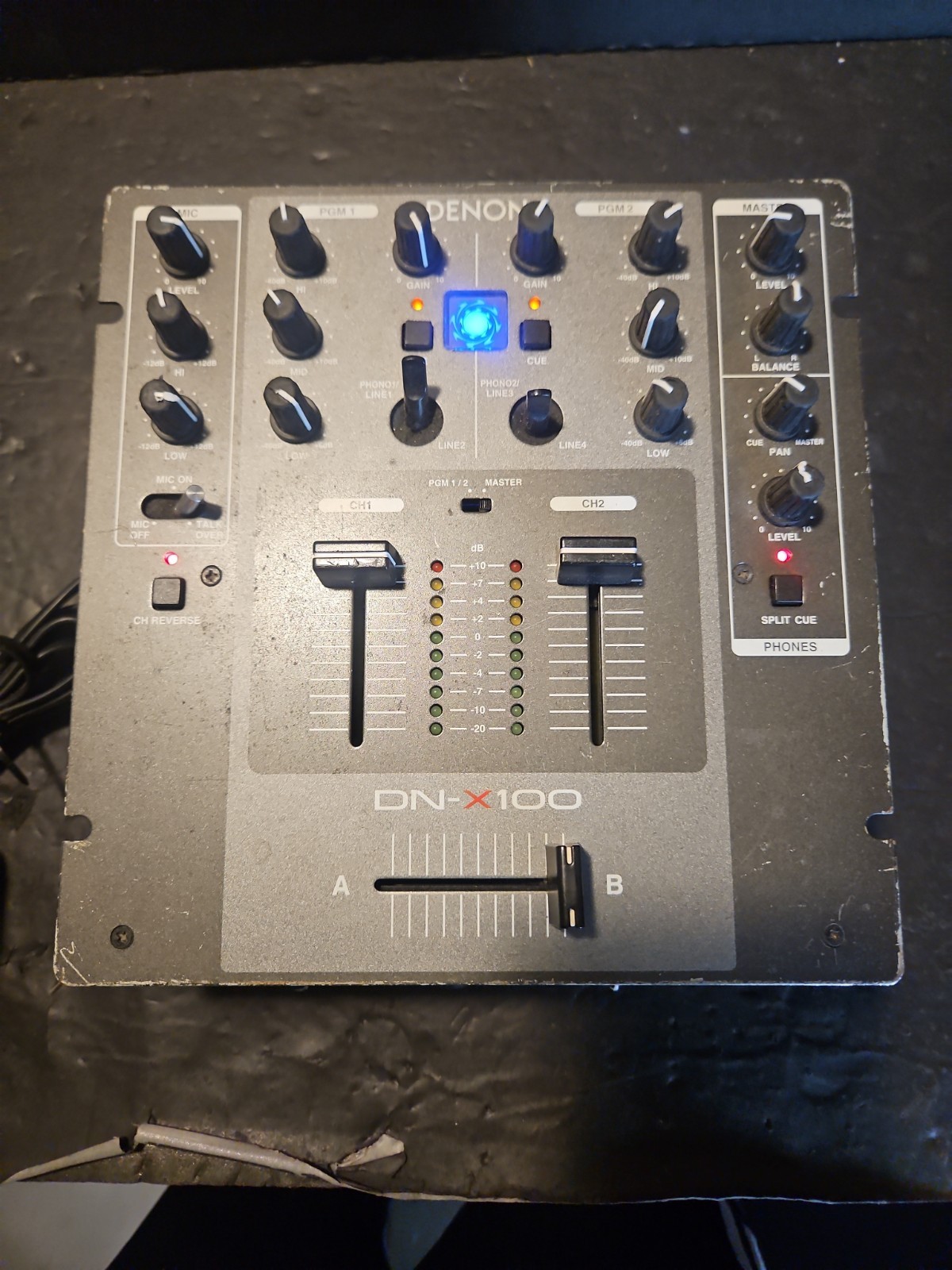 DENON DJ Mixer DN-X100 Model Line PHONO Input Output Untested Plz Read