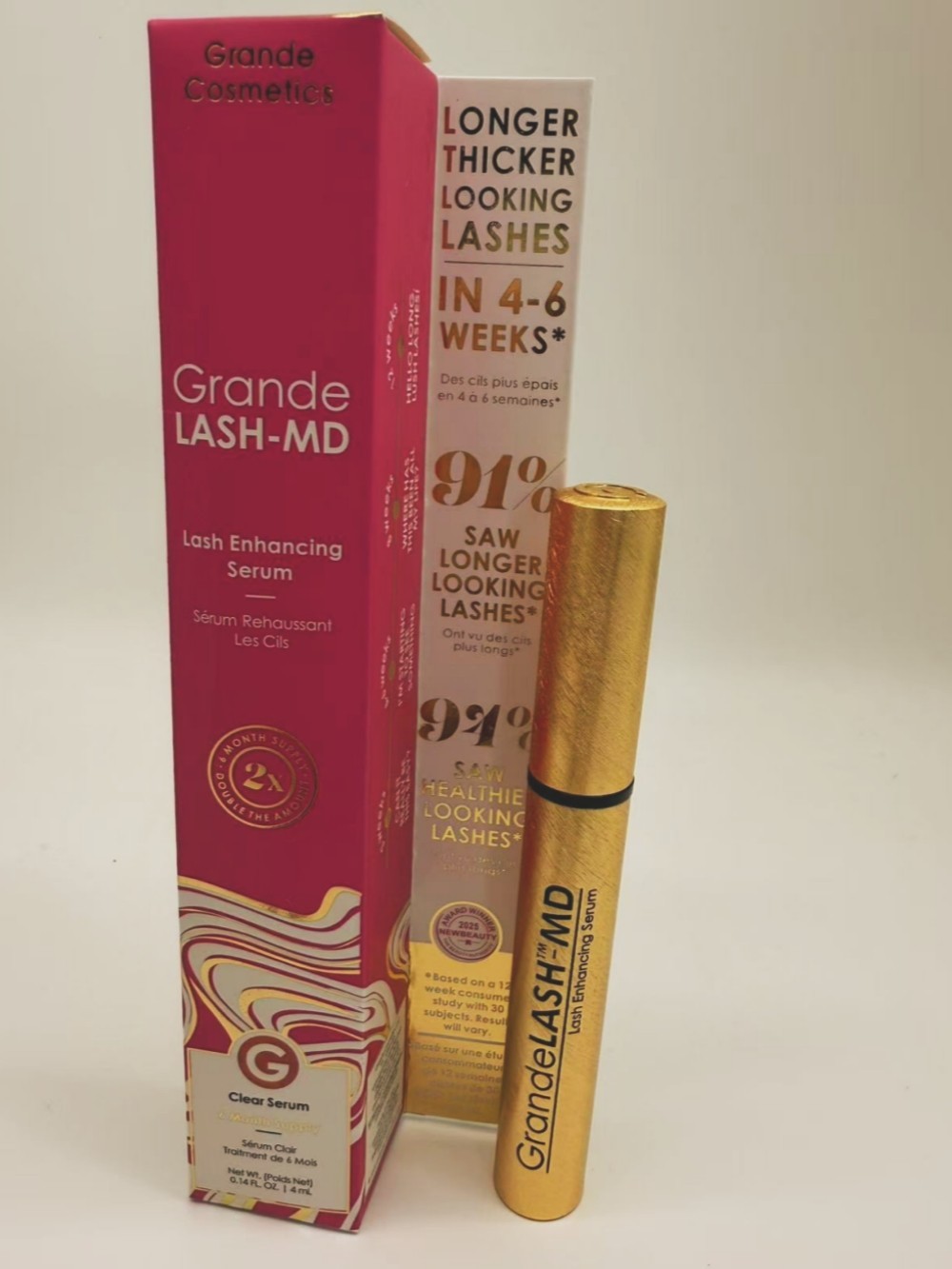 Grande LASH-MD Grande Lash Enhancing Serum 4ML 6 Month Supply EXP 01/28