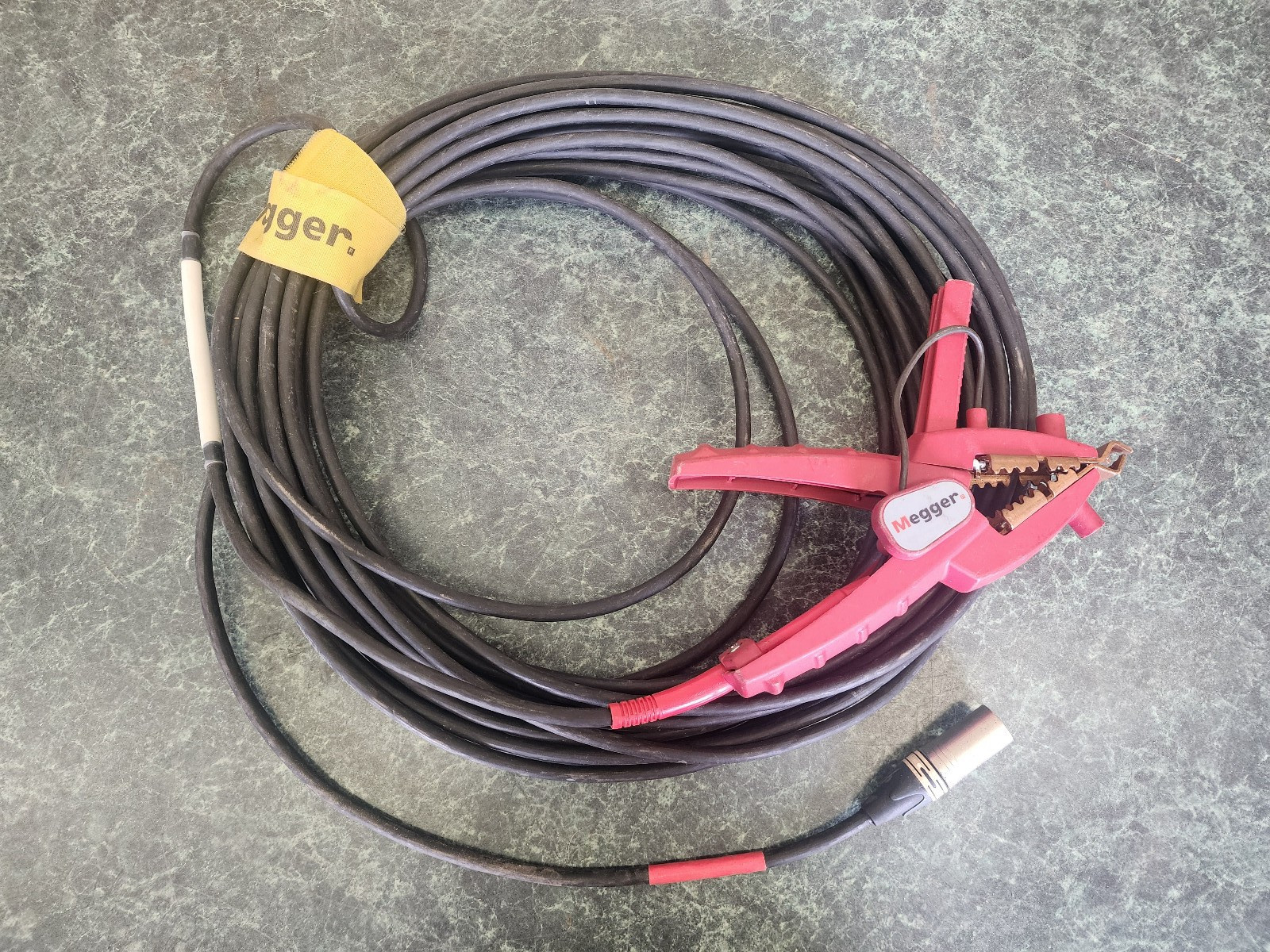 Megger 2008-001-60 -  60', 10A Universal Shielded H Test Cable w/ Kelvin Clamp